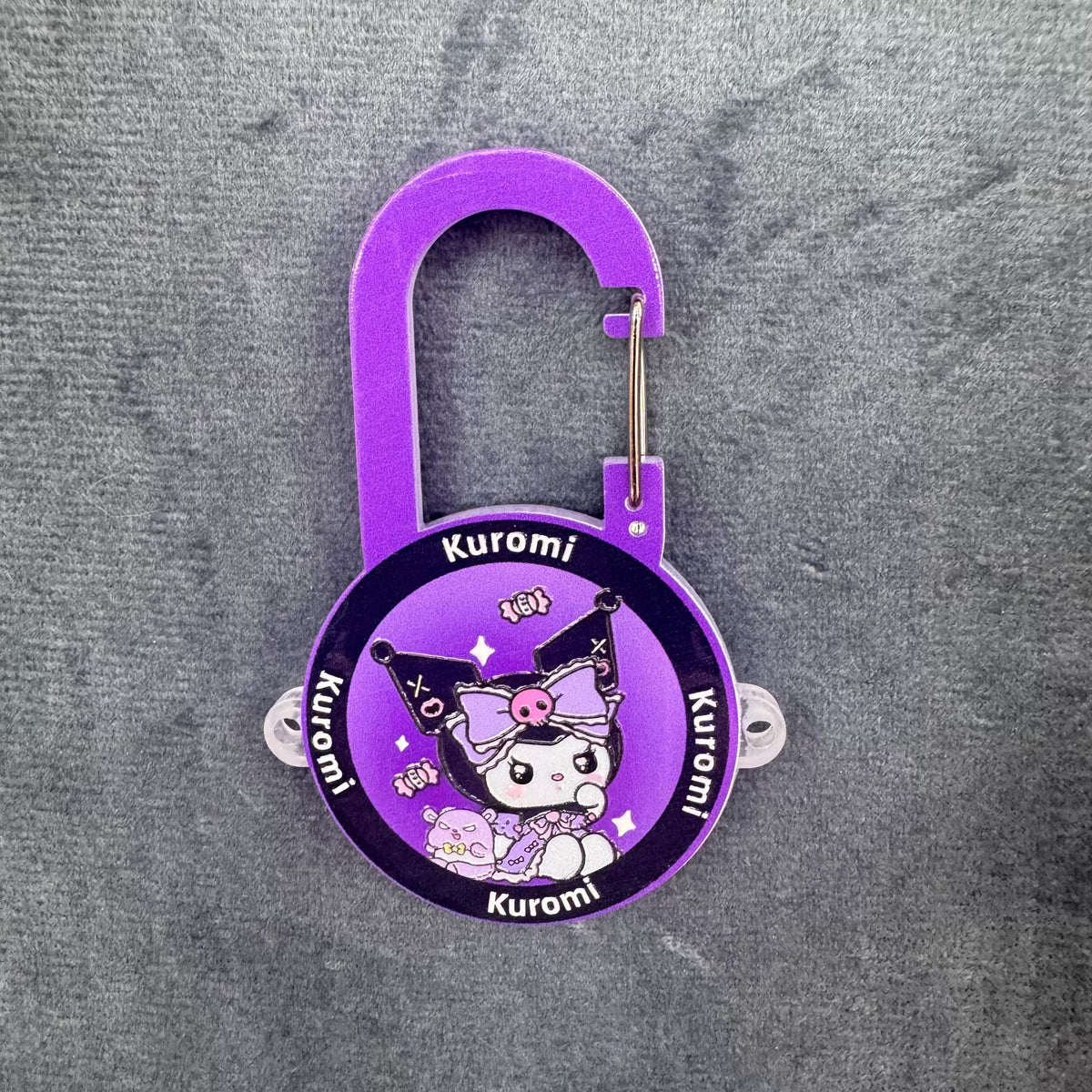 Cute Kuromi Acrylic Carabiner, Cartoon Backpack Hook Key Accessory