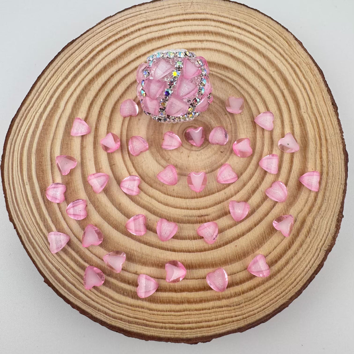 6mm Resin Heart Nail Charms For Making Fancy Beads