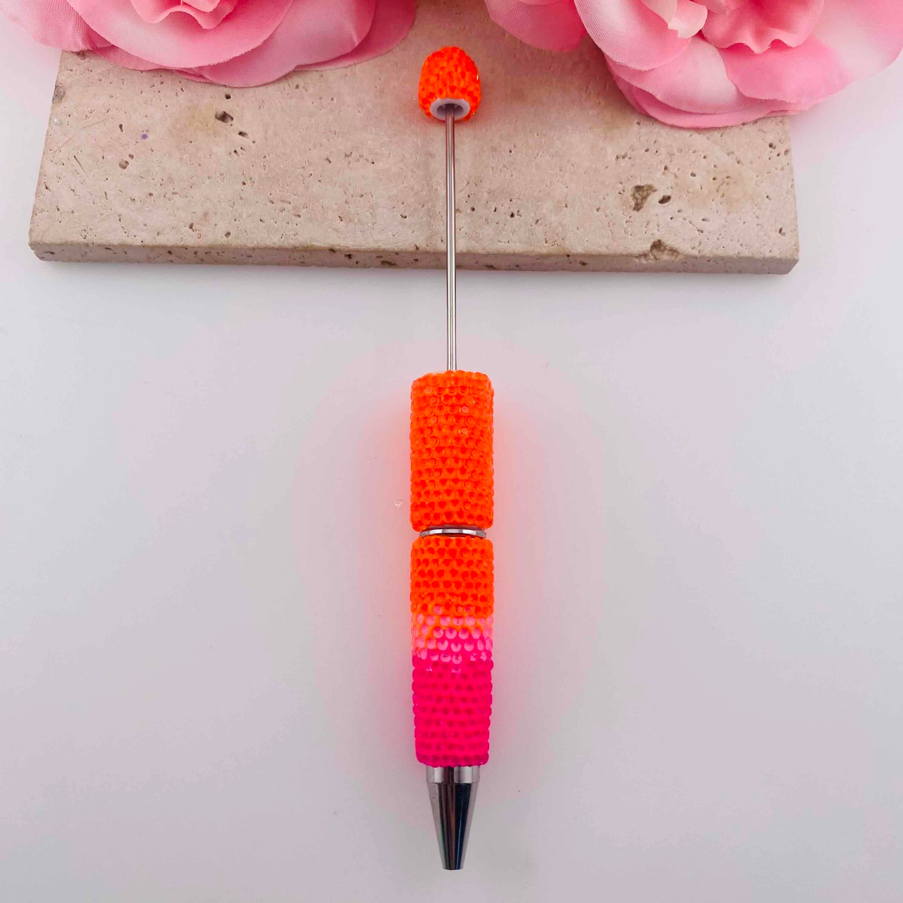 FS19806-Fluorescent Rhinestone Beaded Pens