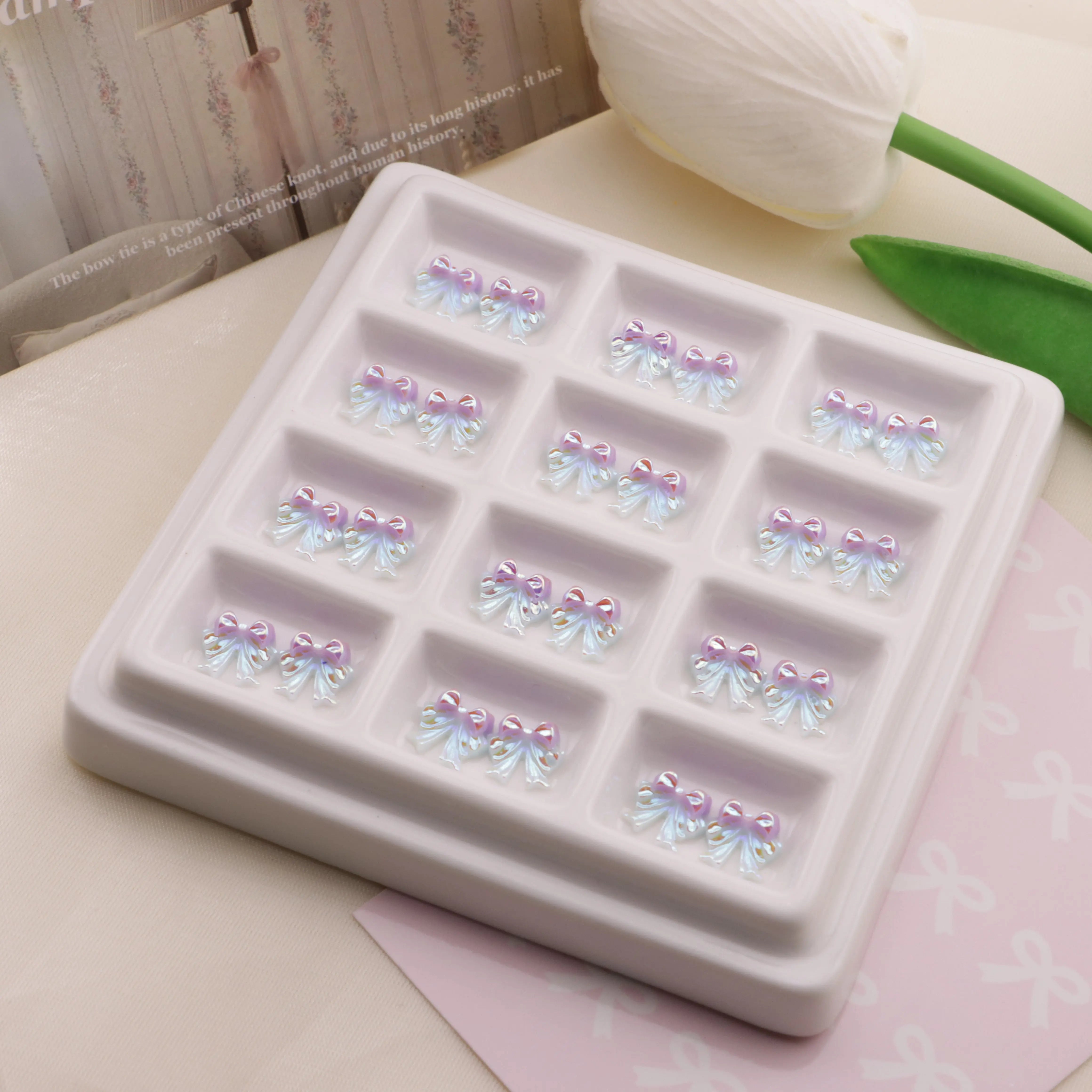 9*9Mm UV Bowknot Nail Art Stickers UV Bowknot Nail Art Stickers Zoe's DIY Shop