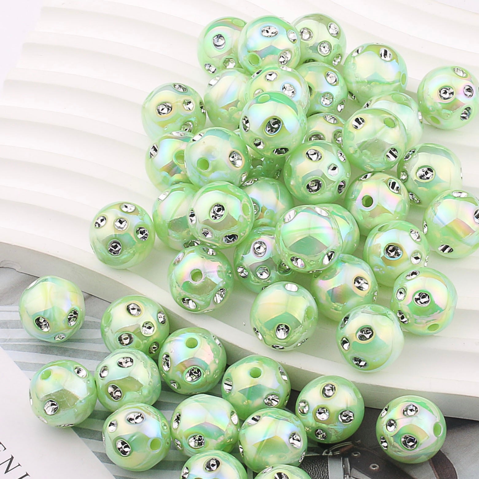 FS1927-16MM Diamond Acrylic Beads Fit For Beadable Pens