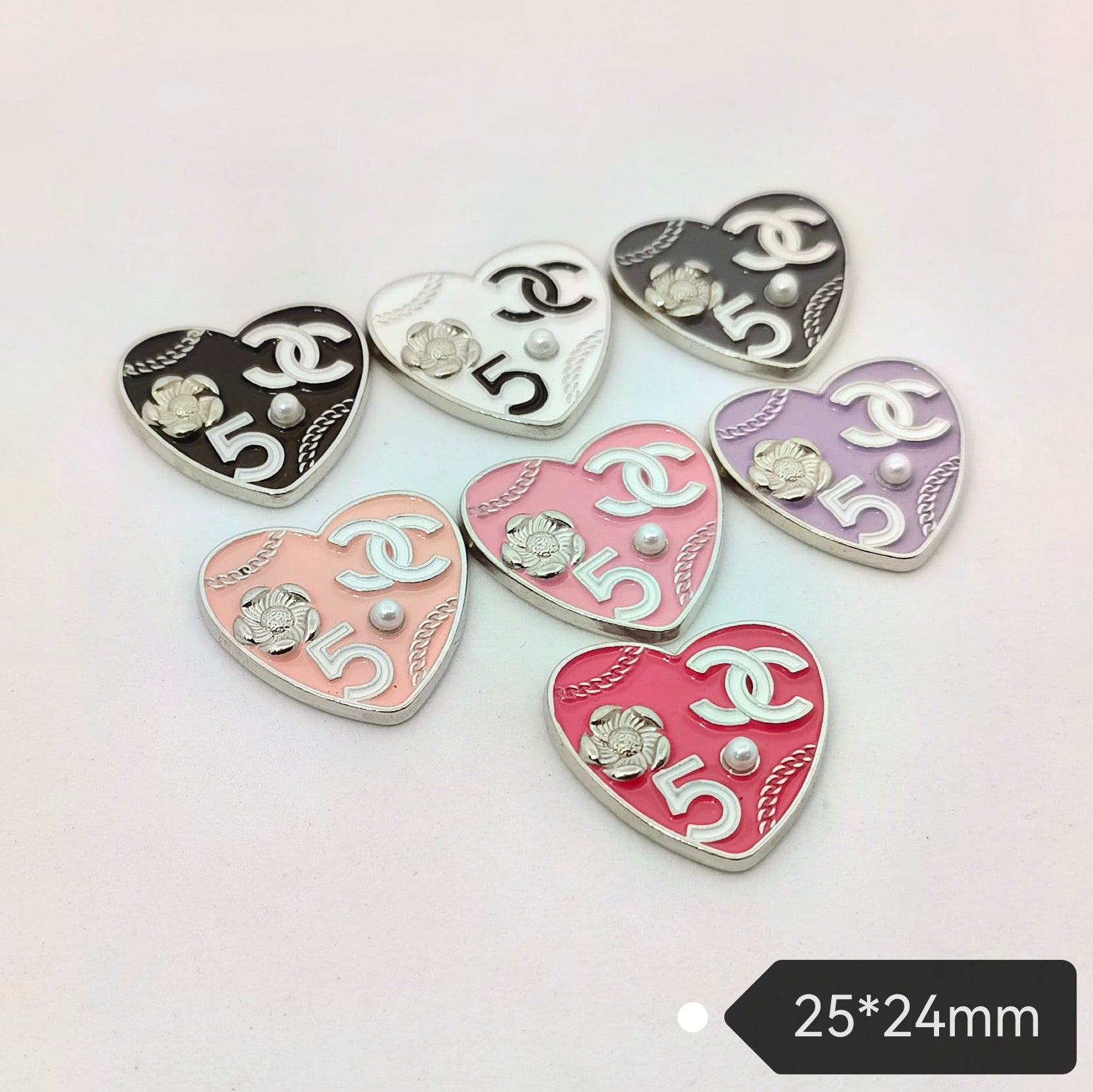FS4148-About 24*25mm Heart Metal Patch As Picture Shows