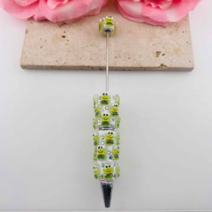 FS19847-Gree Frog Clay Beaded Pens