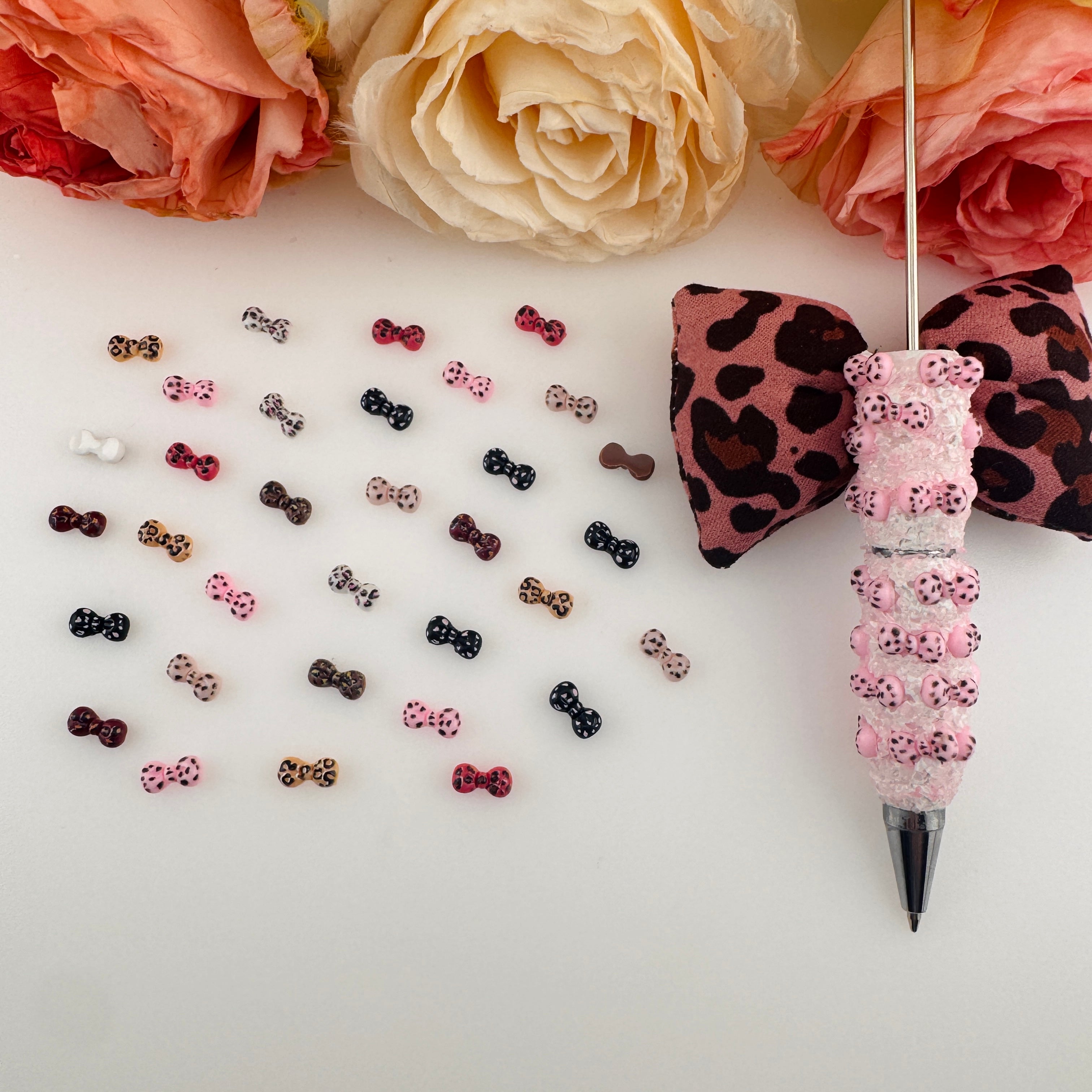 FS19372-Random Mixed4.5×9mm  Leopard Printed Resin Nail Charms