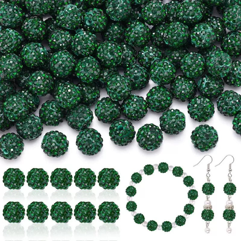 10mm Rhinestone Clay Beads For Jewelry Making Keychain Making