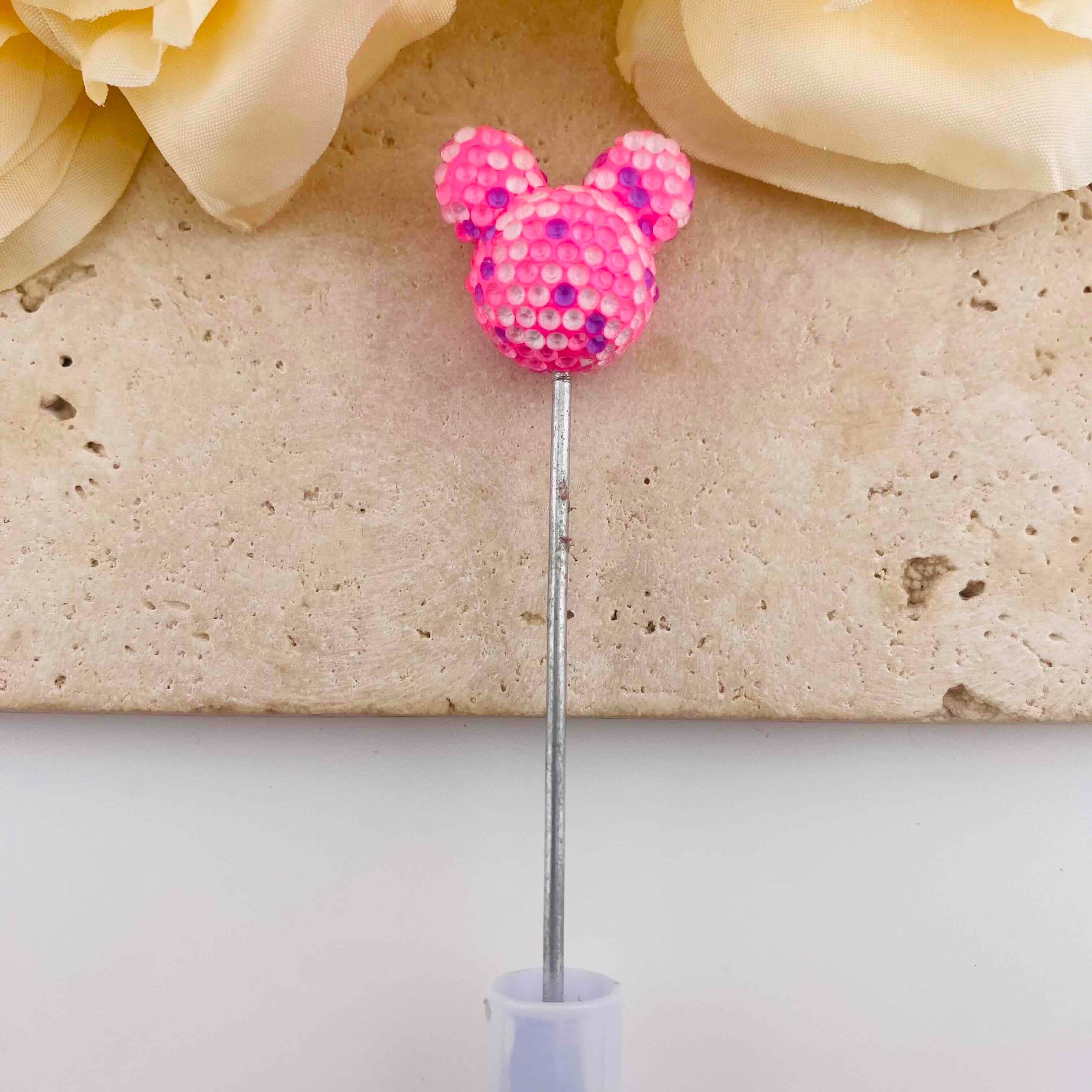 FS20073-About 22*25mm Rhinestone Mickey Head Clay Beads