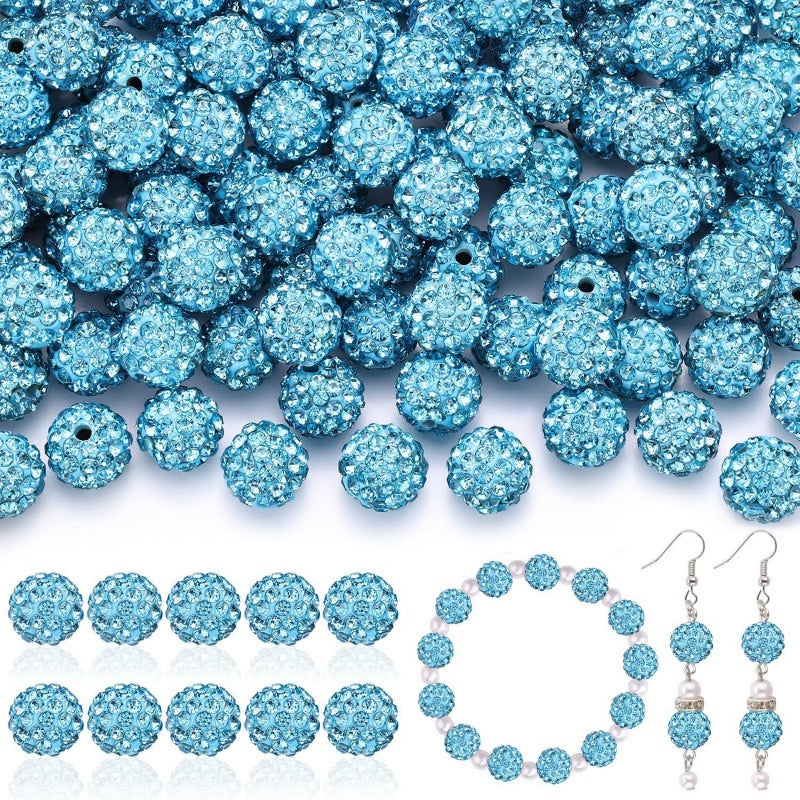 10mm Rhinestone Clay Beads For Jewelry Making Keychain Making