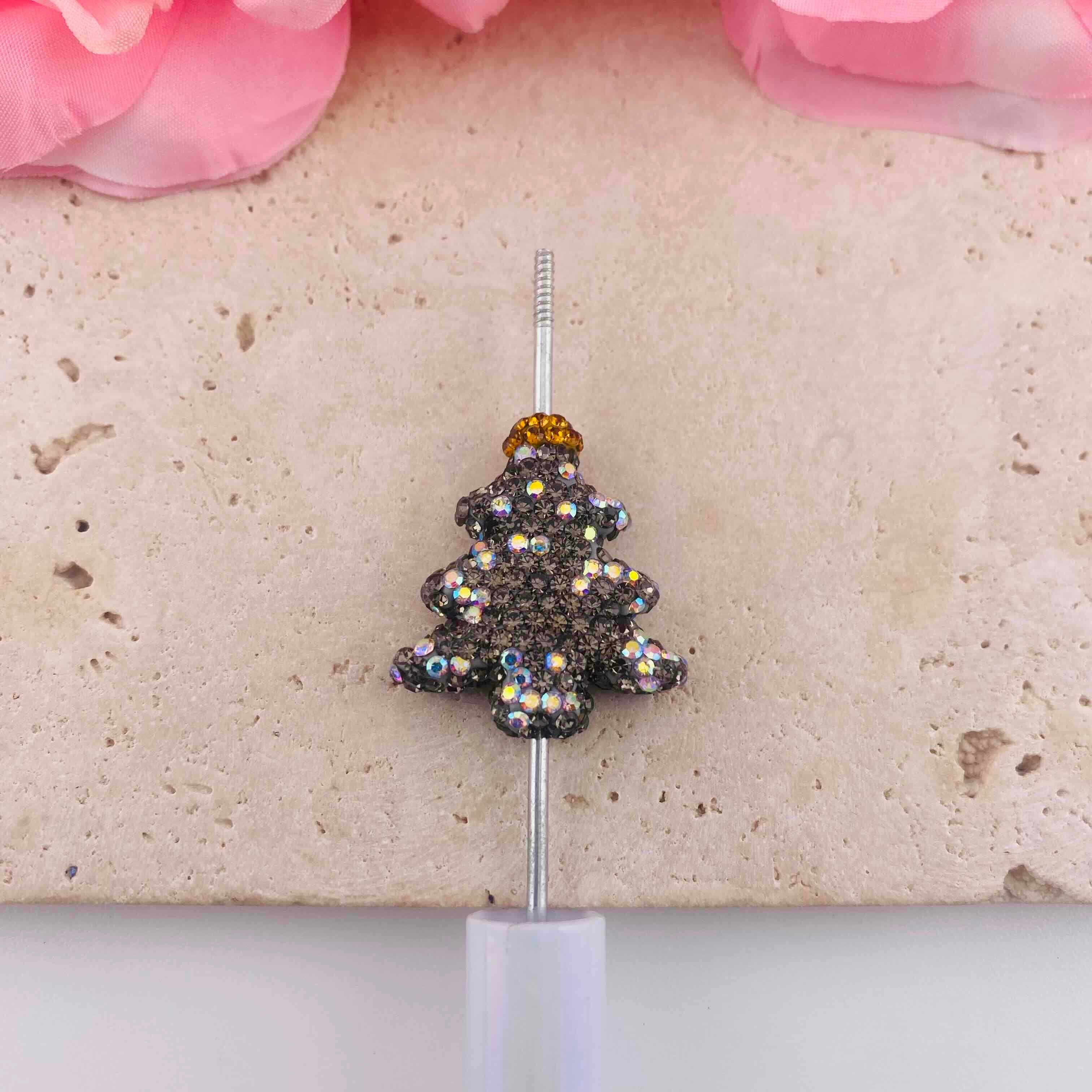 FS19905-About 27*30mm Rhinestone Christmas Tree Beads