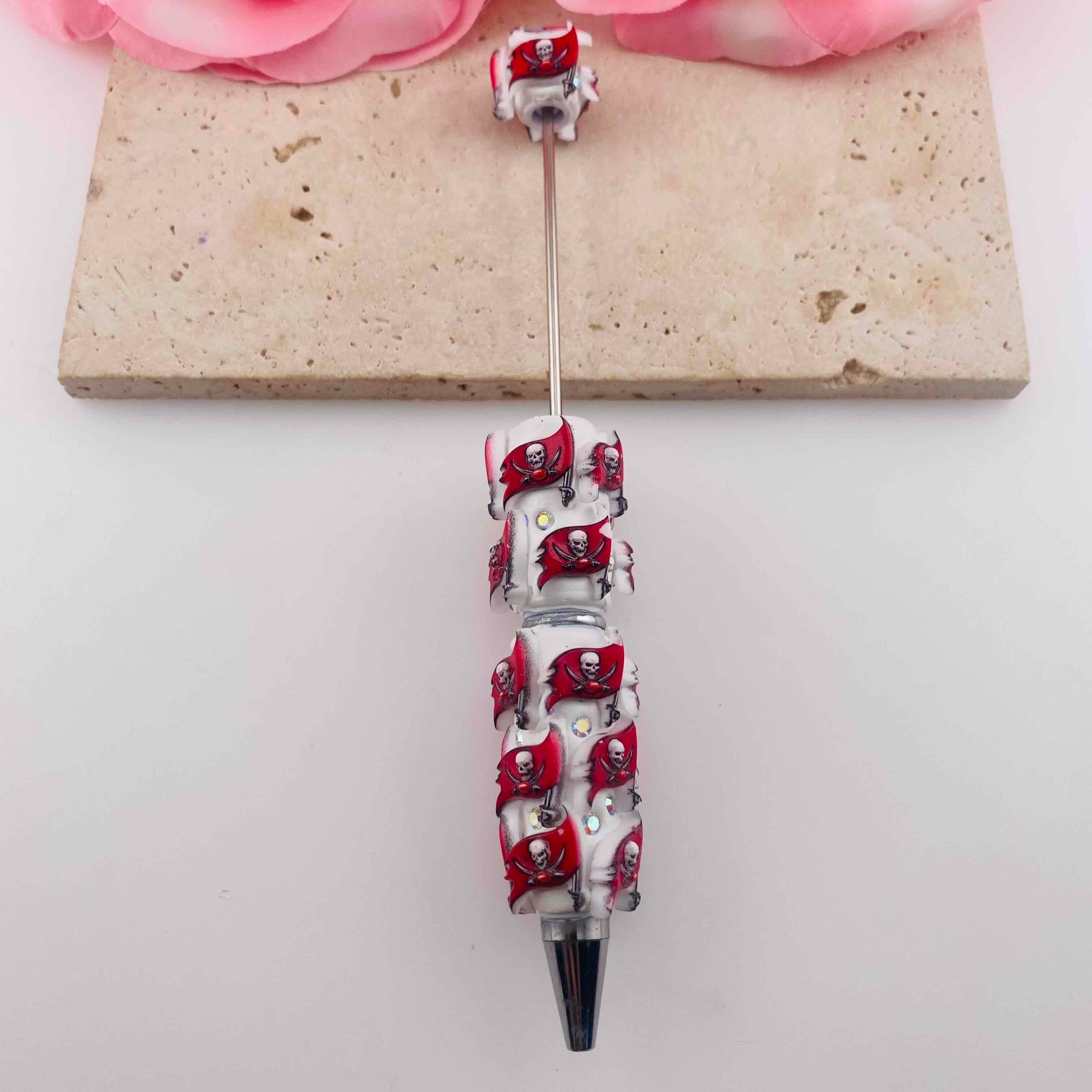 FS19827-Tampa Bay Buccaneers Team Clay Beaded Pens