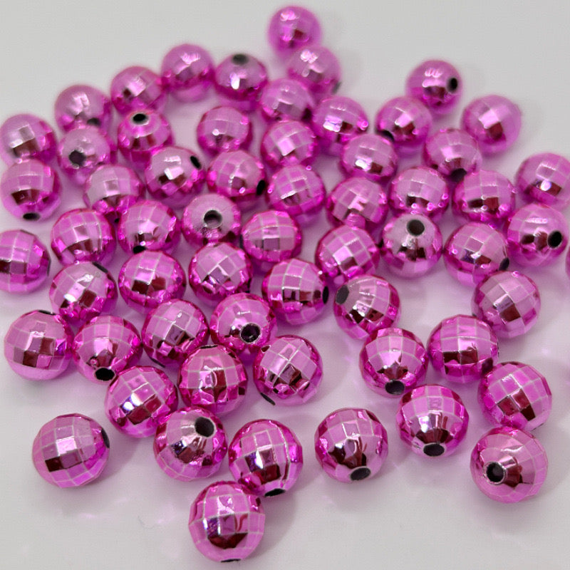 FS2455-16mm Metallic Disco Acrylic Beads Fit For Beadable Pens