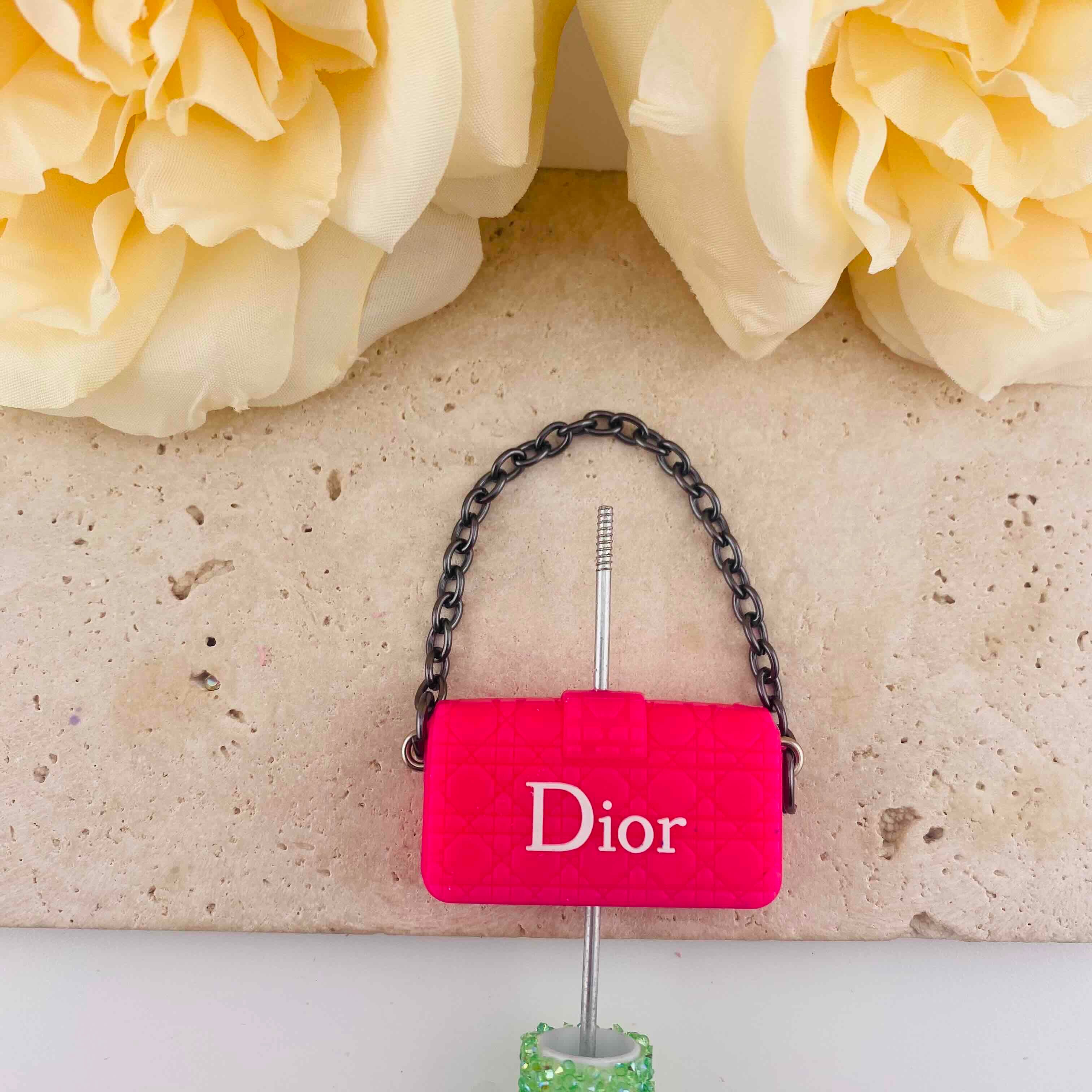 FS5604-About 23*38mm Dior Chain Handbag Silicone Beads