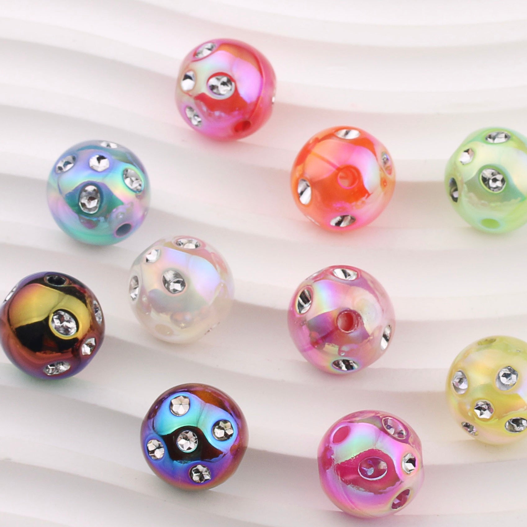 FS1927-16MM Diamond Acrylic Beads Fit For Beadable Pens