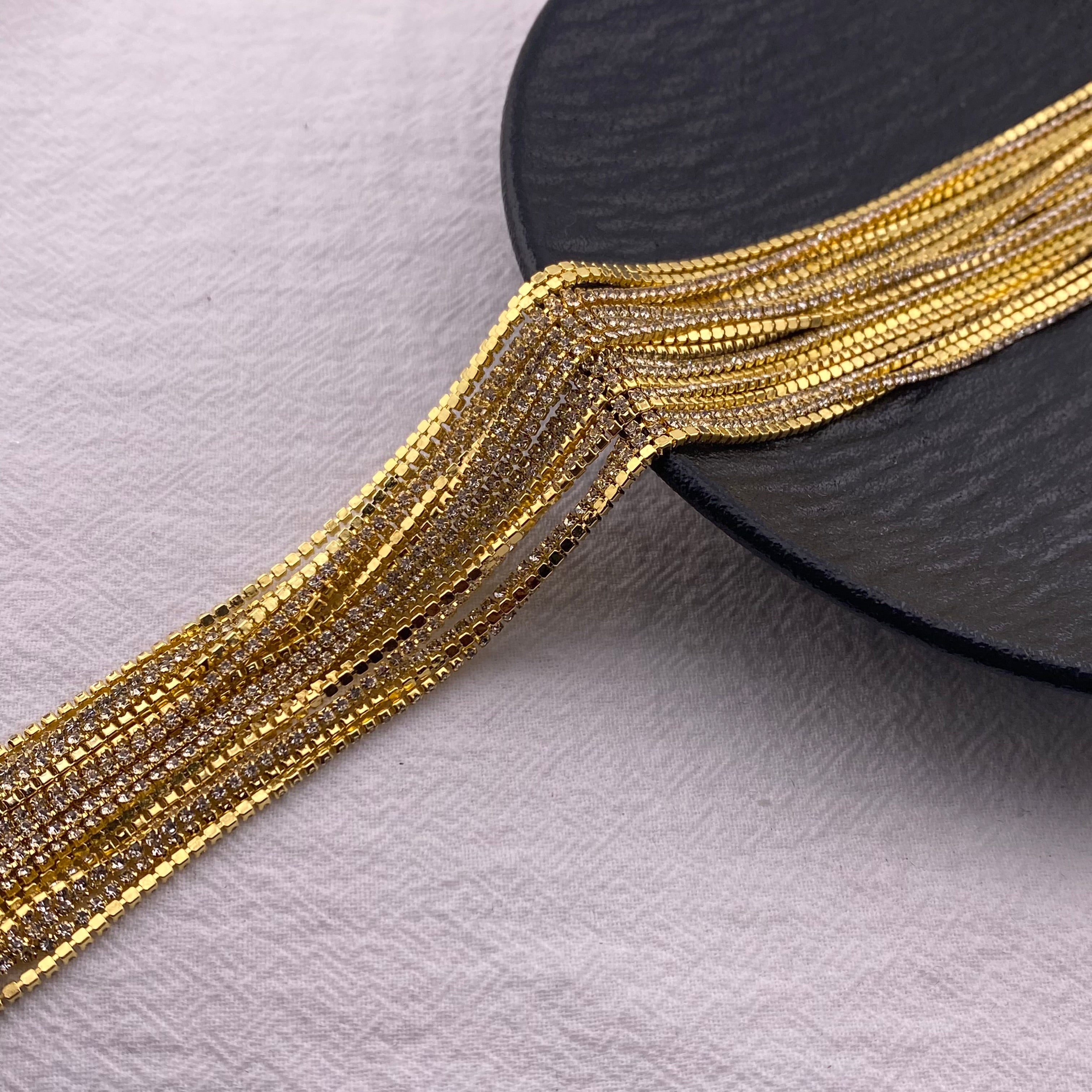 FS1674- 1.5mm Diamonds Chain For DIY Making Beads and making Fancy Pens