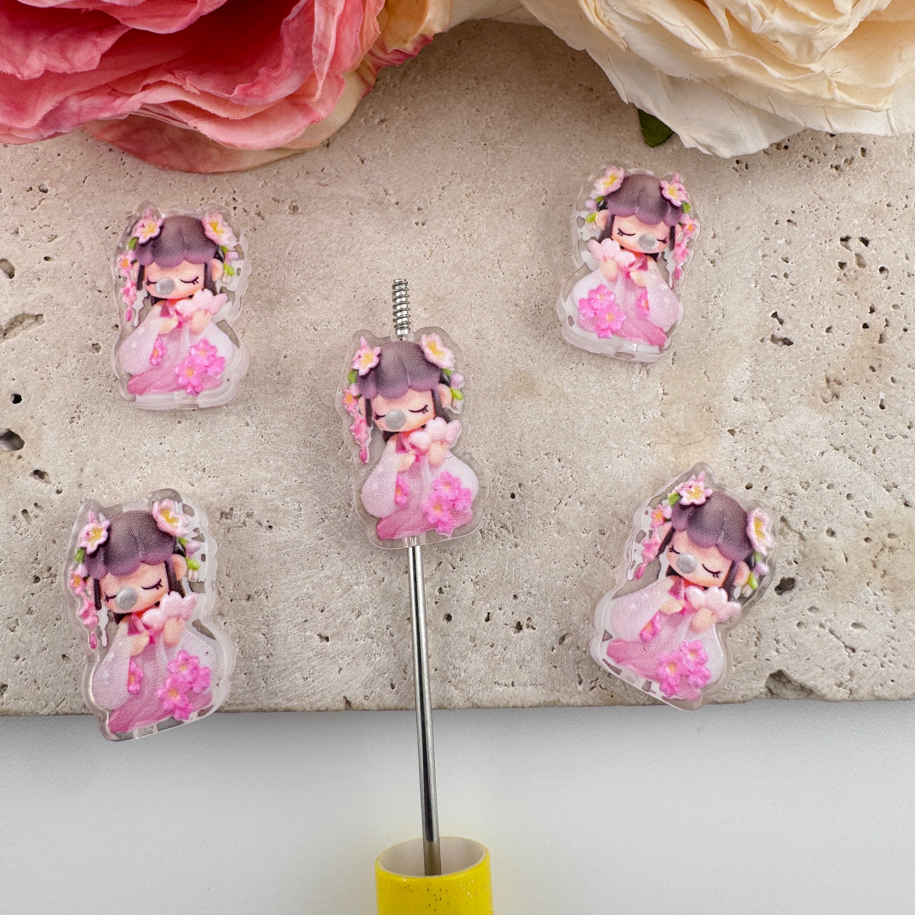 FS19445-Nacy Acrylic Focal Beads