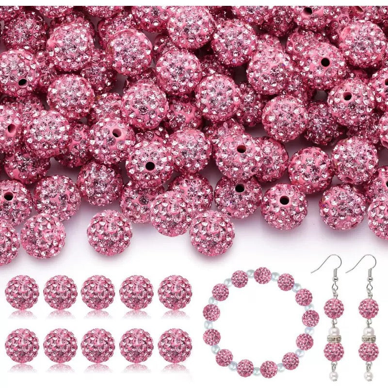 10mm Rhinestone Clay Beads For Jewelry Making Keychain Making