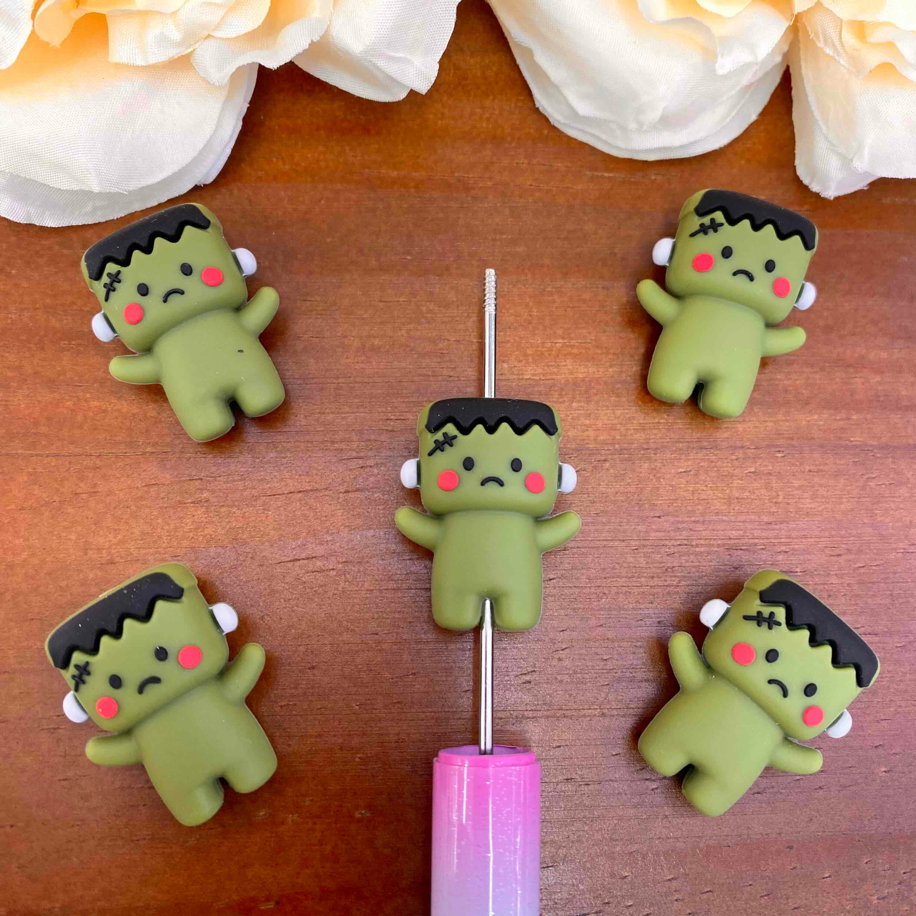 FS20586-3D Frankenstein Monster Silicone Focal Beads
