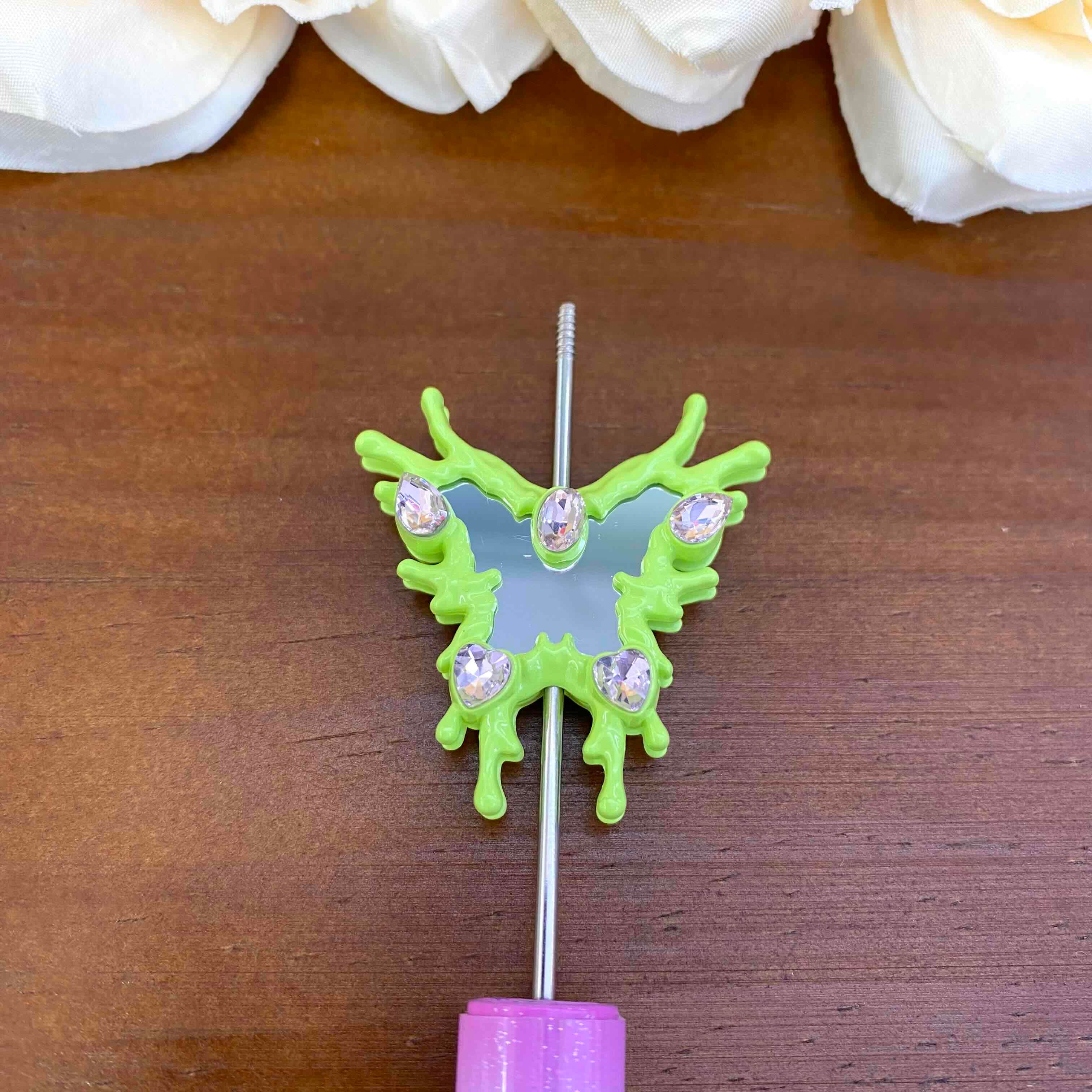 FS20634-Butterfly Mirror Metal Beads