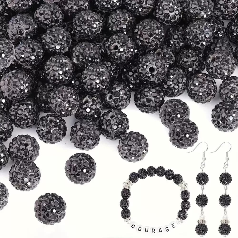 10mm Rhinestone Clay Beads For Jewelry Making Keychain Making
