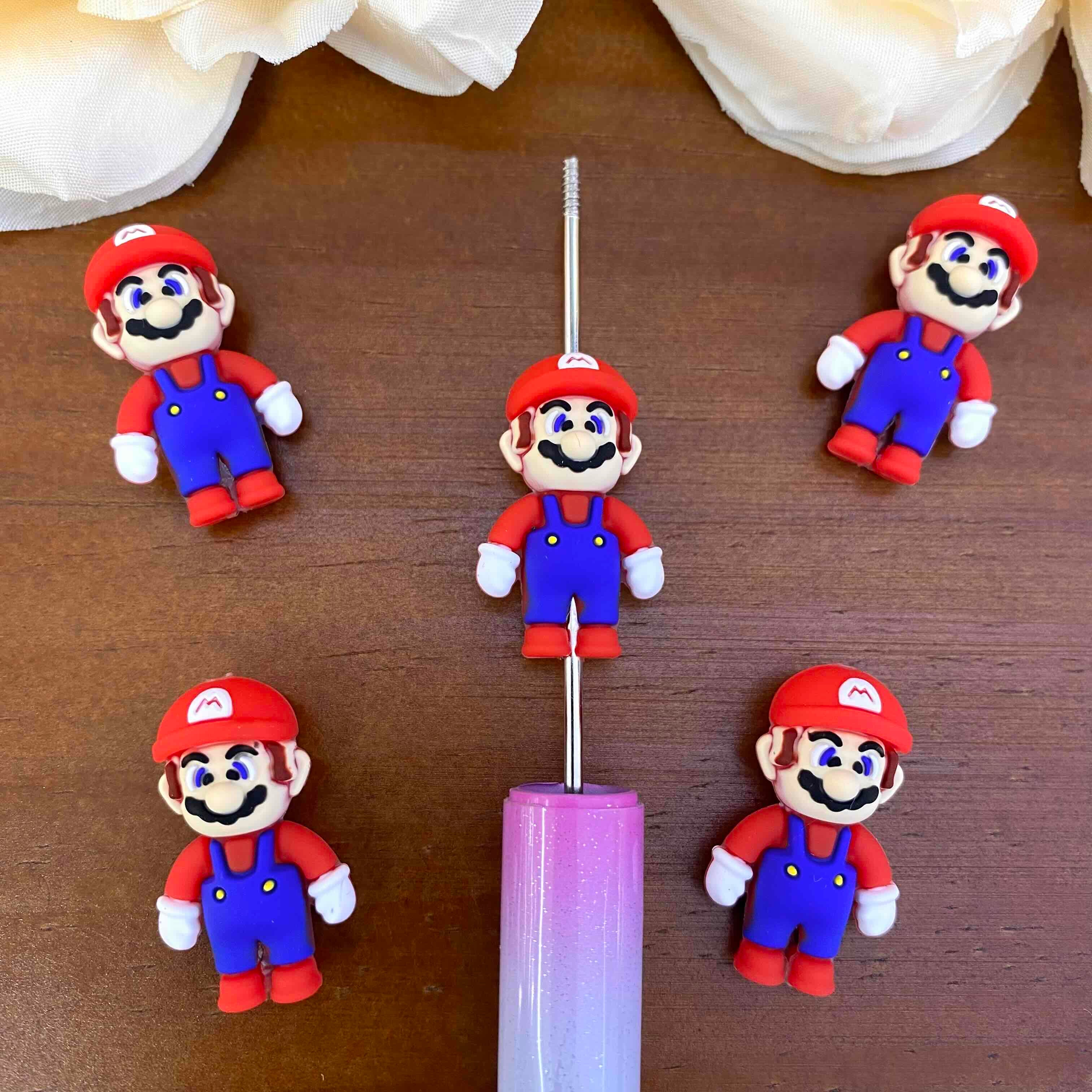 FS20550-3D Mario Silicone Focal Beads