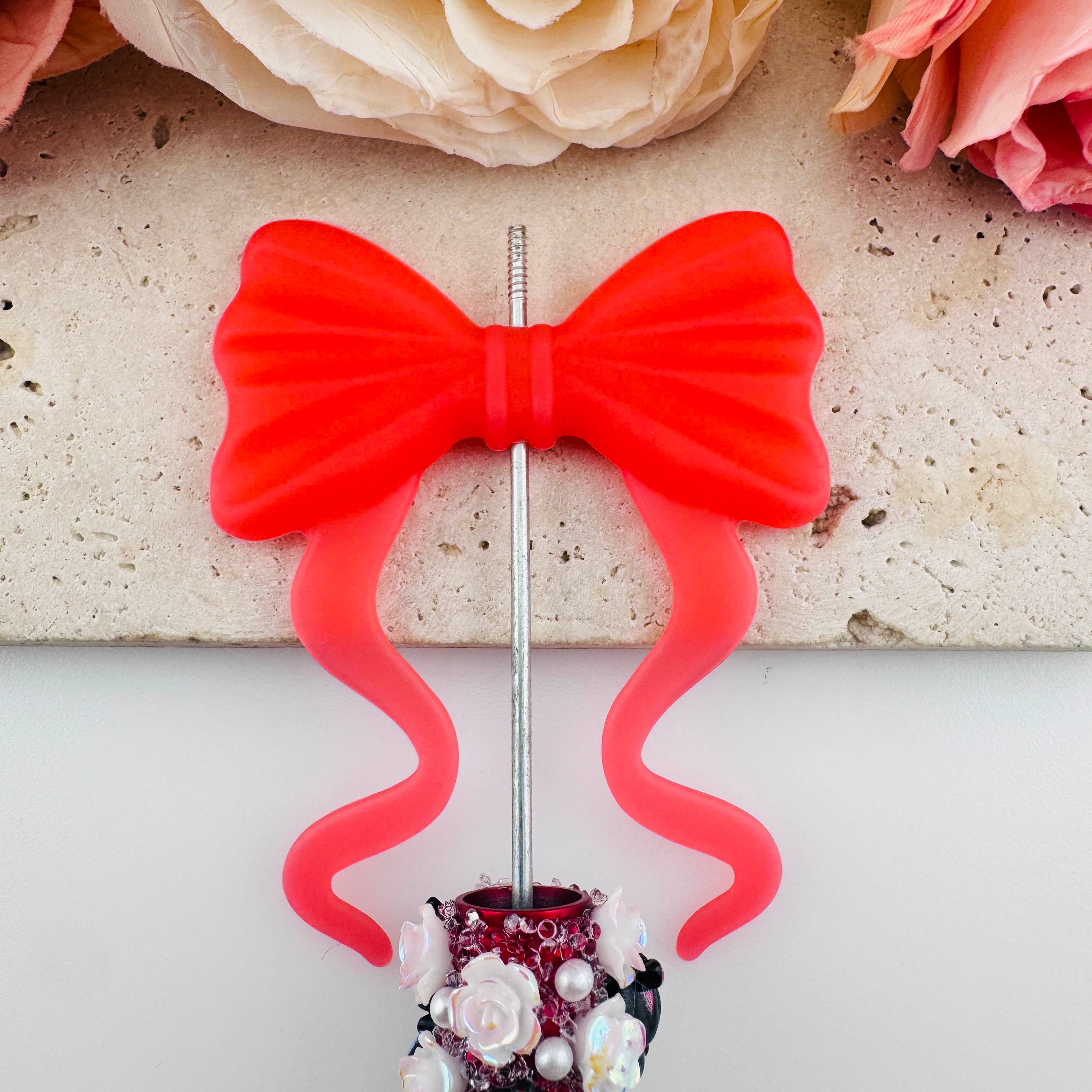 FS19388-About 60×70mm Silicone Bow Beads