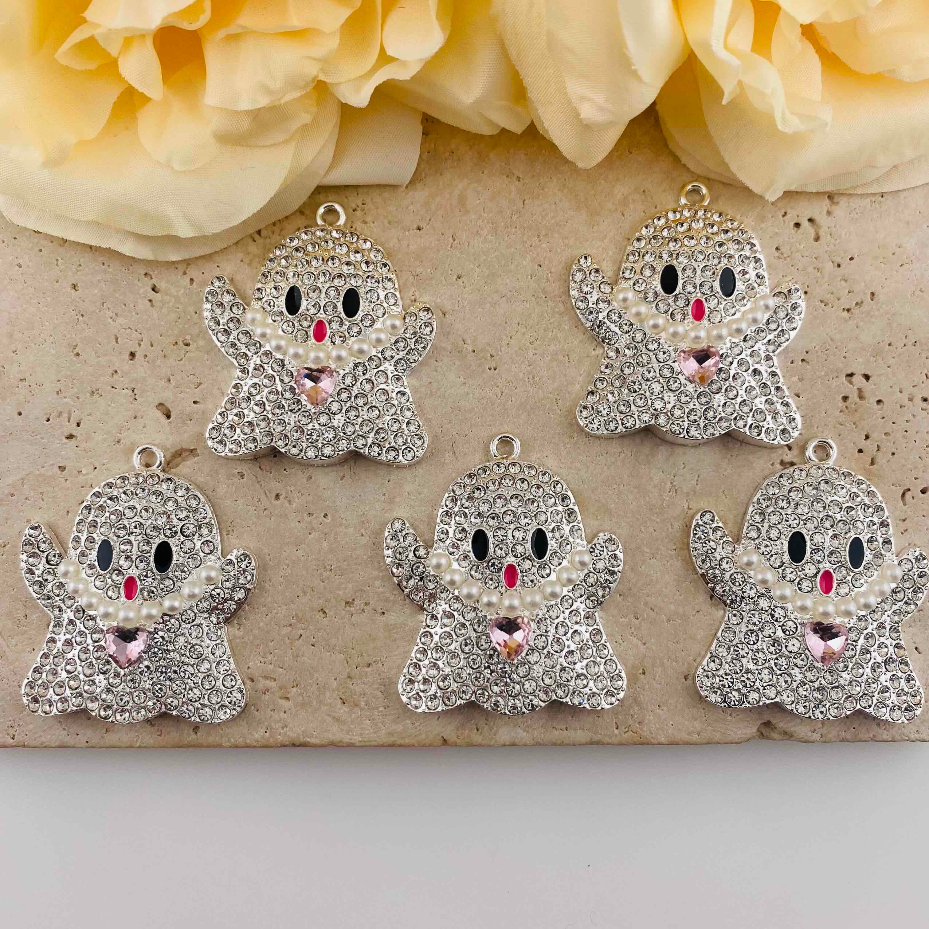 FS19912-About 35*41mm Halloween Rhinestone Fancy Patch For Making Fancy Beads