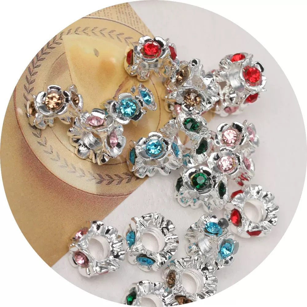 FS5141- 16mm Metal Beads Inlaid With Diamonds Zoe's DIY Shop