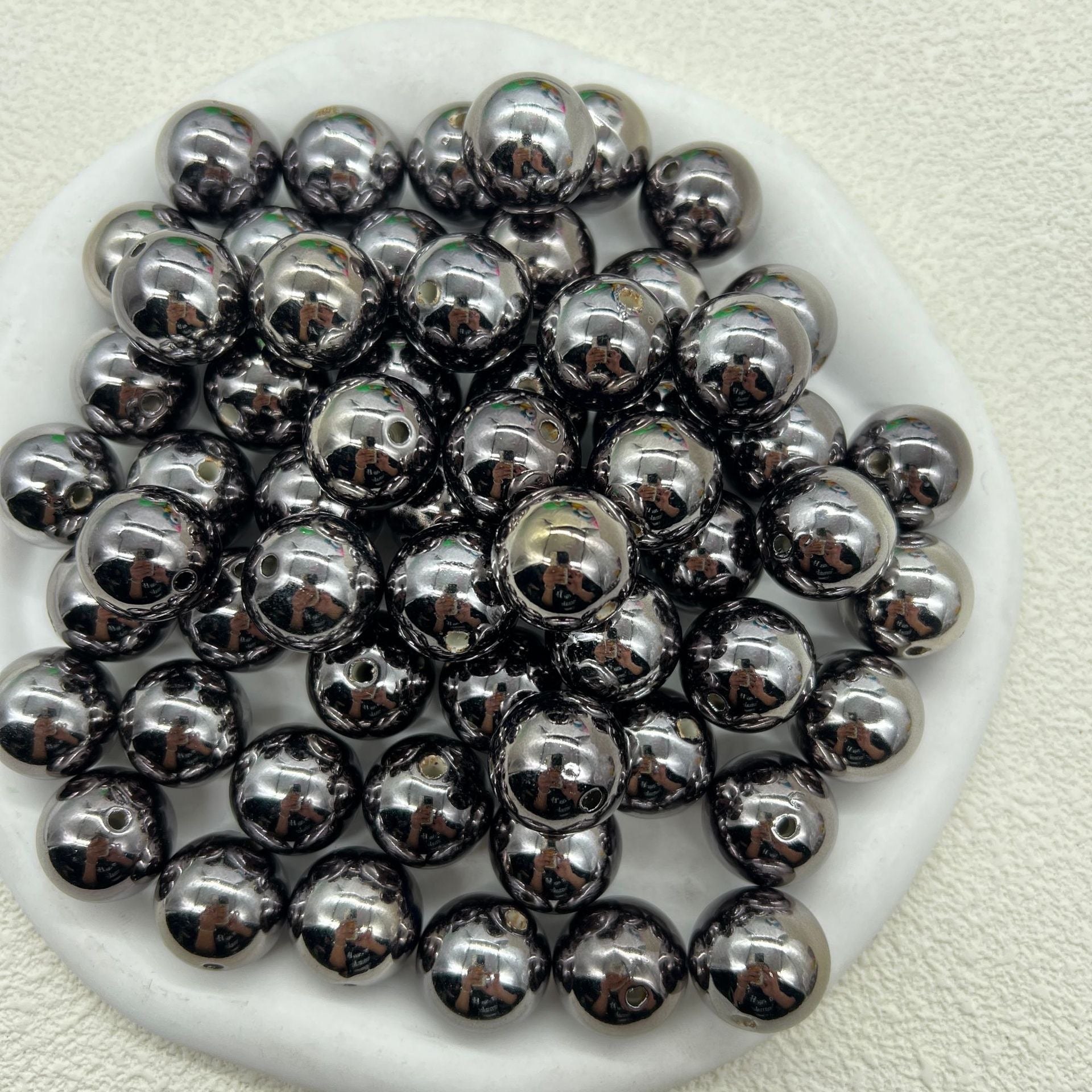 FS1706-16MM Metallic Acrylic Beads Fit For Beadable Pens