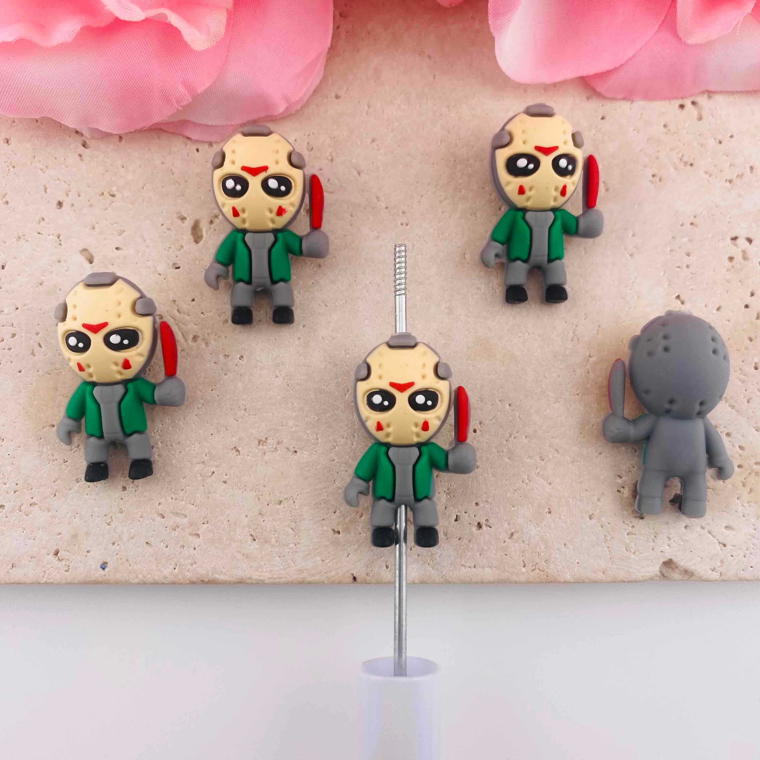 FS19901-About 13*29mm Jason Voorhees Silicone Focal Beads