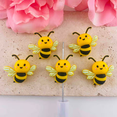 FS19903-About 27*31mm Cute Bee Silicone Focal Beads