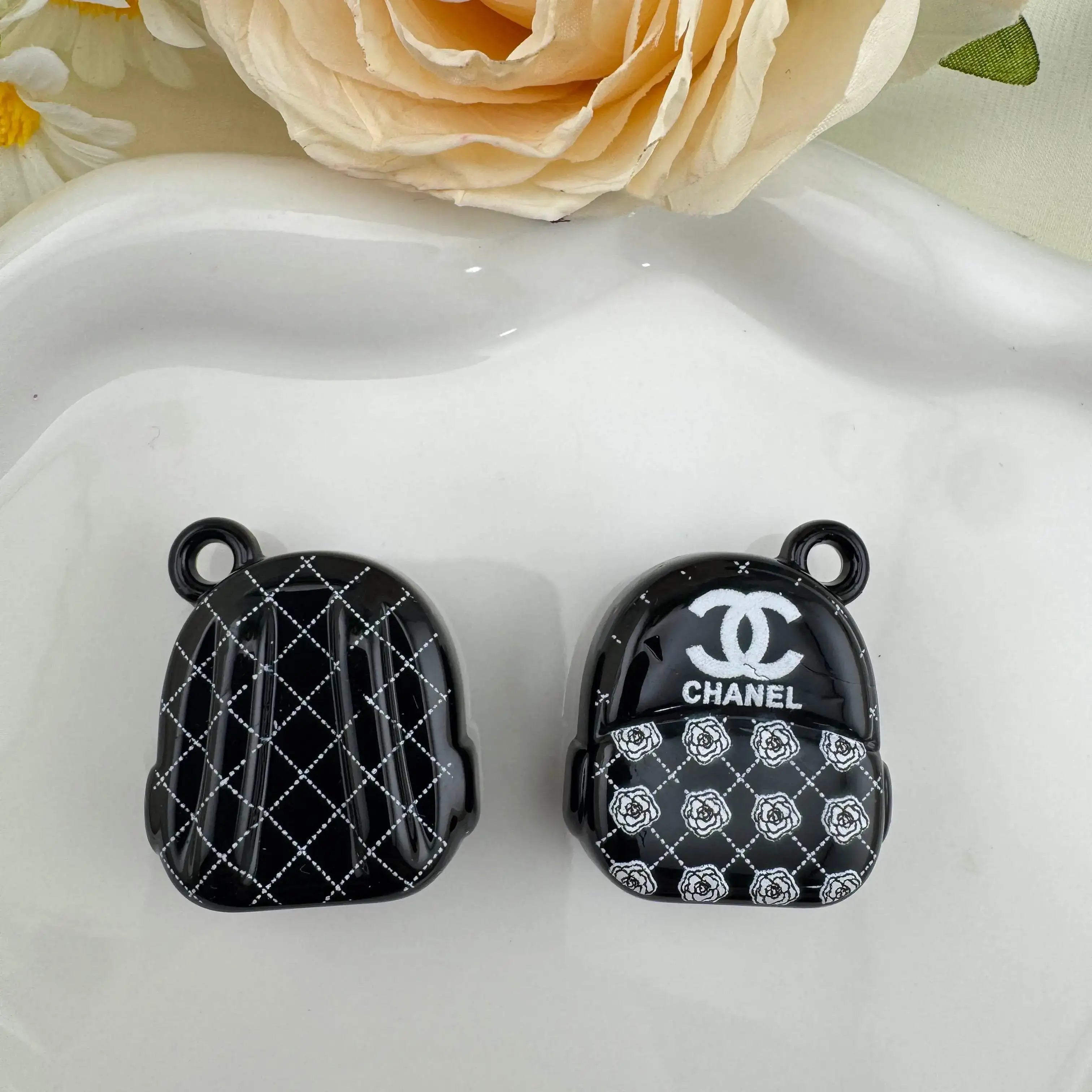 About 27×29mm Random Mixed 3D School Bag Acrylic Beads Fit For Beadable Pens Zoe DIY Wholesale