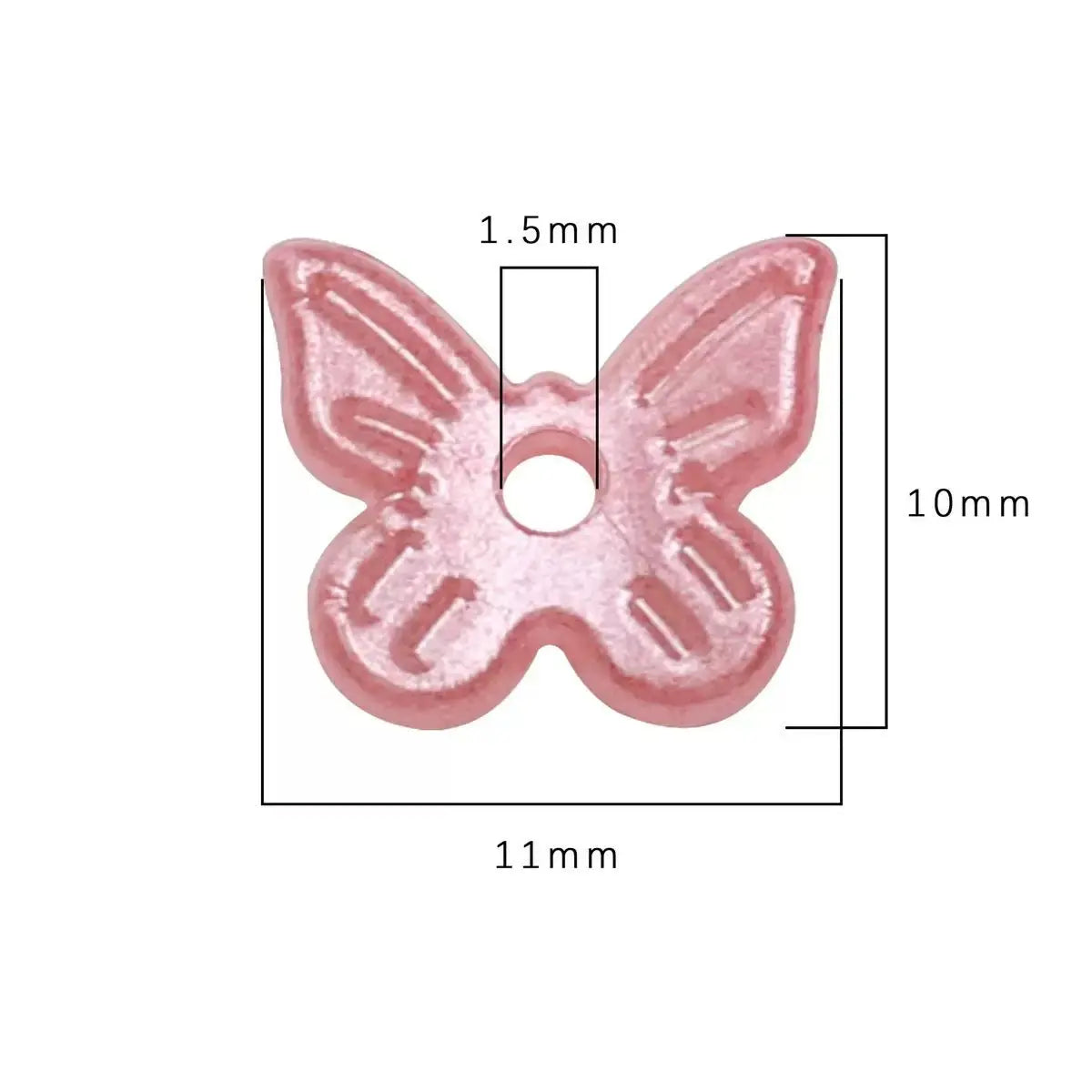Approximately 10×11mm Pearl Looking Butterfly With Hole Acrylic Beads Zoe's DIY Shop