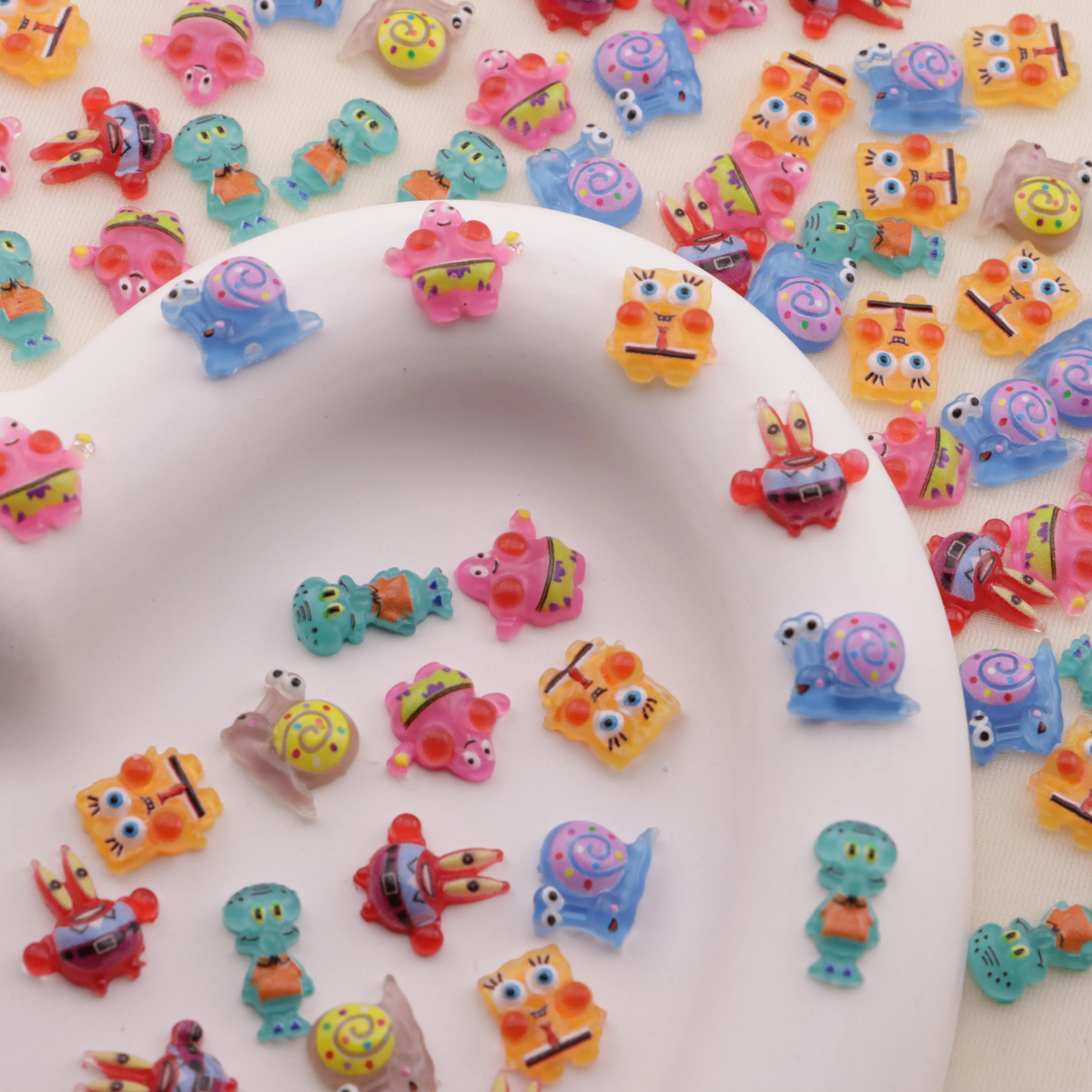 FS6509-Approximately 12Mm SpongeBob Series Nail Stickers - Zoe DIY Wholesale