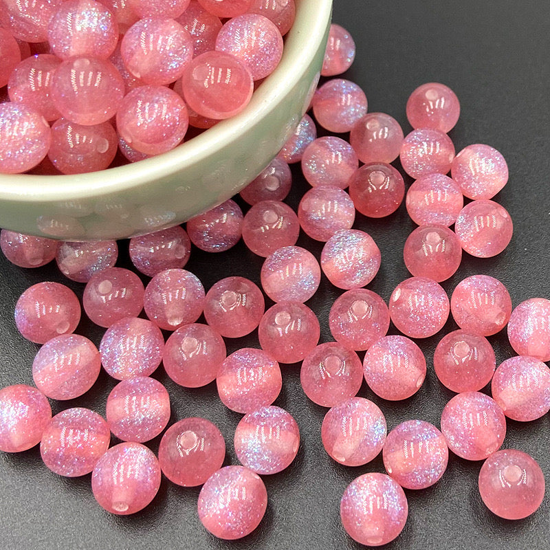 FS2378-10mm Size Galaxy Resin Beads Fit For Beadable Pens