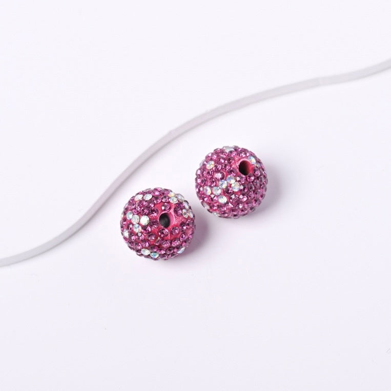 FS20234-16mm Rhinestone Clay Beads For Making Keychain Beadable Pens