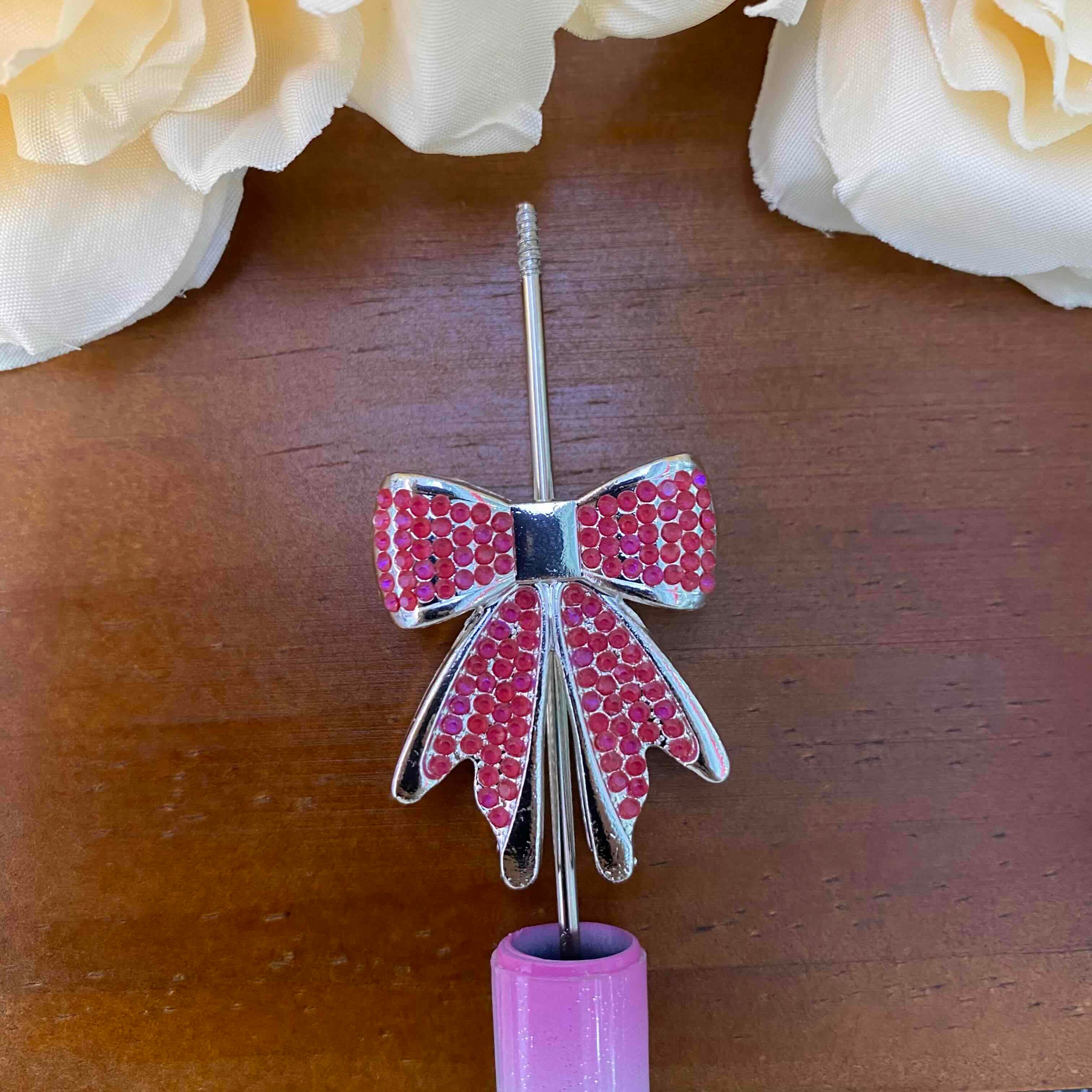 FS20629-Rhinestone Bow Metal Beads