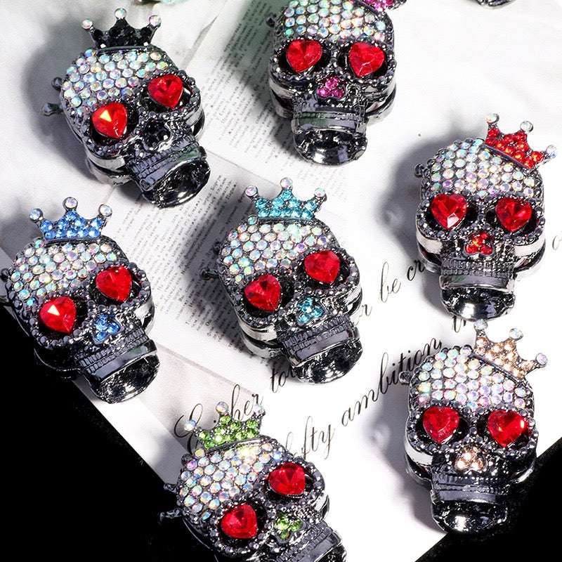 FS19375-About 29*19*16mm Halloween Skull Metal Beads