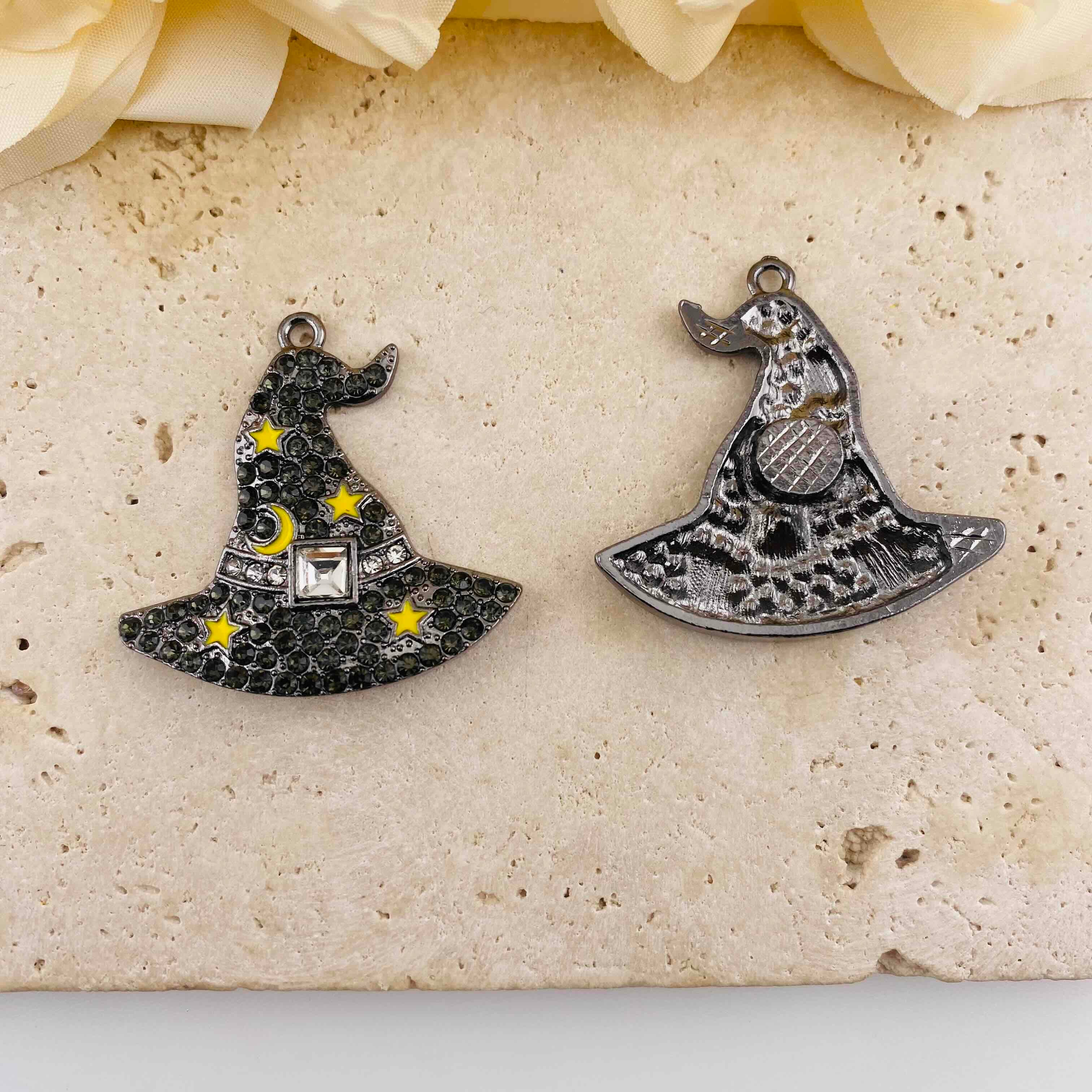 FS19913-About 39*39mm Halloween Rhinestone Fancy Patch For Making Fancy Beads