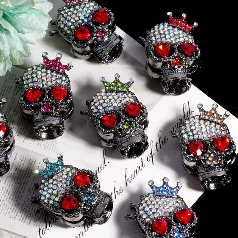 FS19375-About 29*19*16mm Halloween Skull Metal Beads