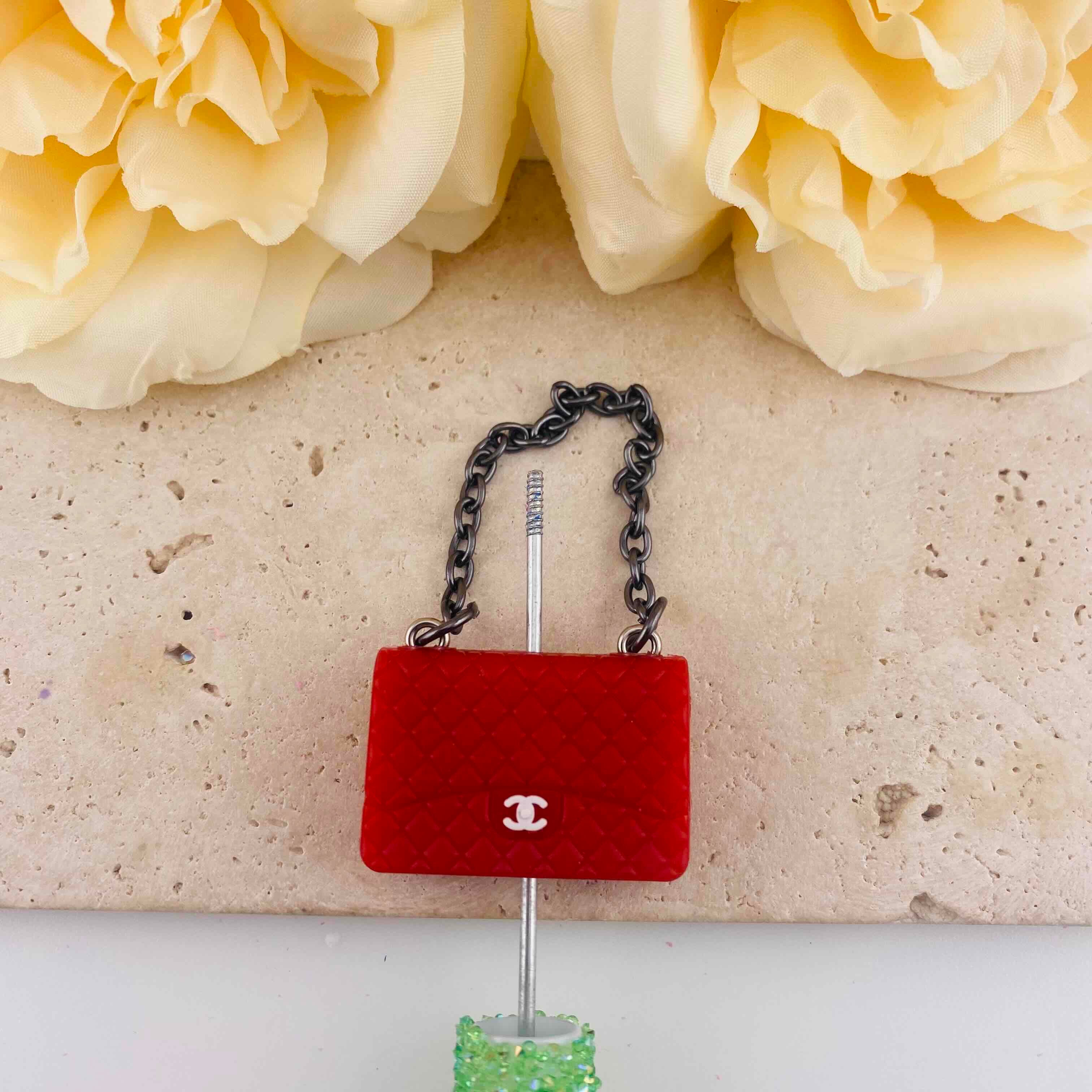 FS5605-  About 23*36mm CC Chain Handbag Silicone Beads