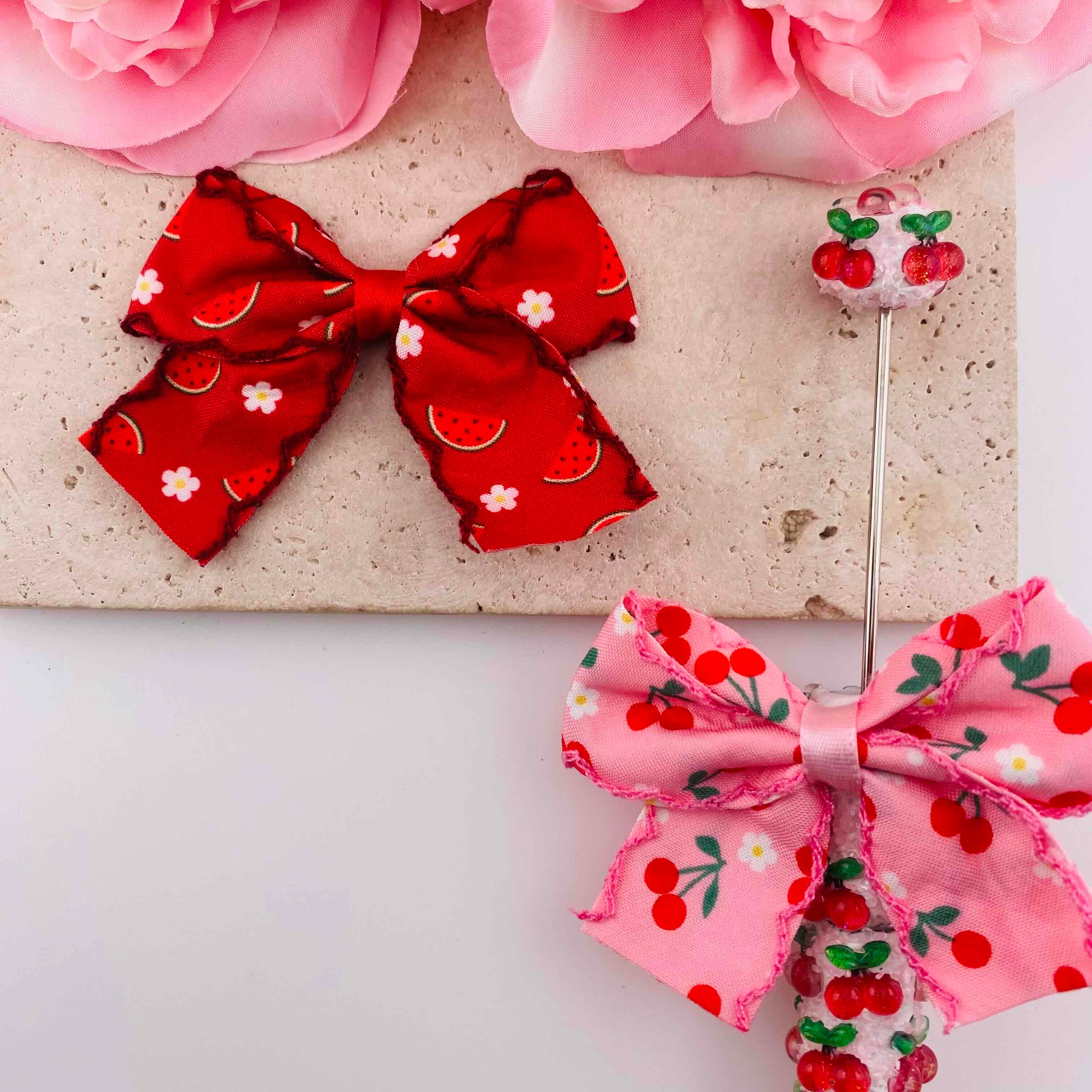 FS19870-Colorful Fruit Fabric Bow