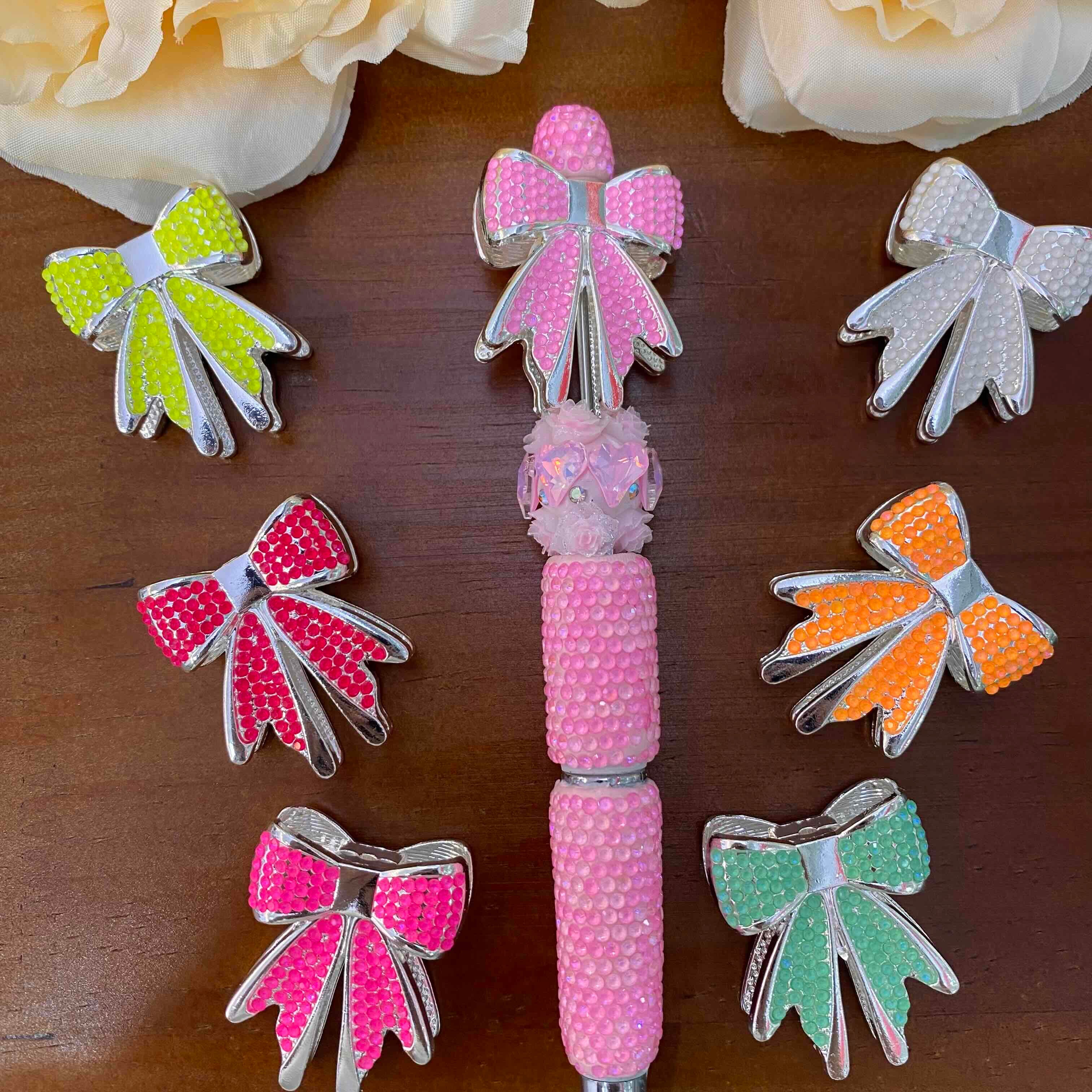 FS20629-Rhinestone Bow Metal Beads