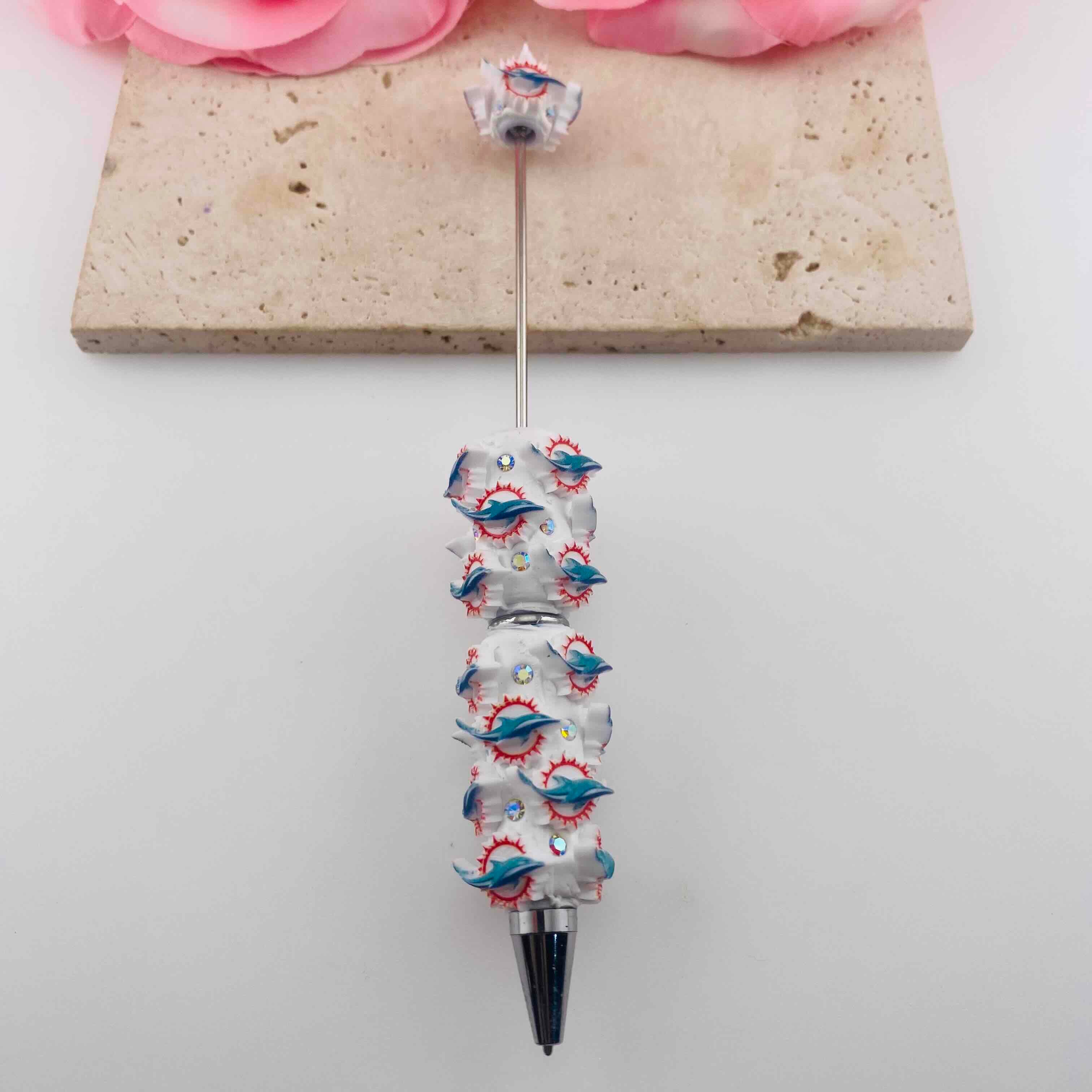 FS19821-Miami Dolphins Team Clay Beaded Pens