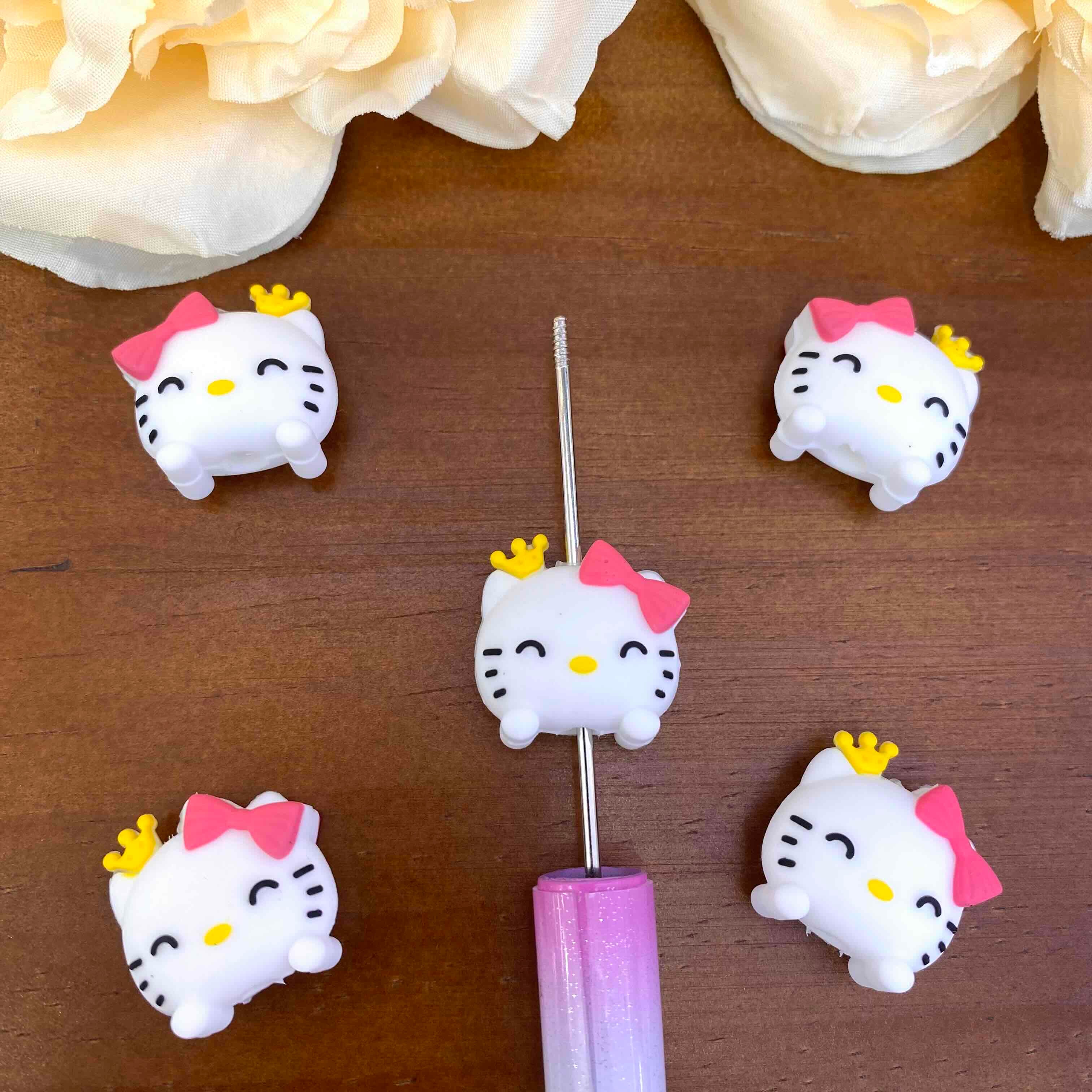 FS20565-3D Hello KittySilicone Focal Beads