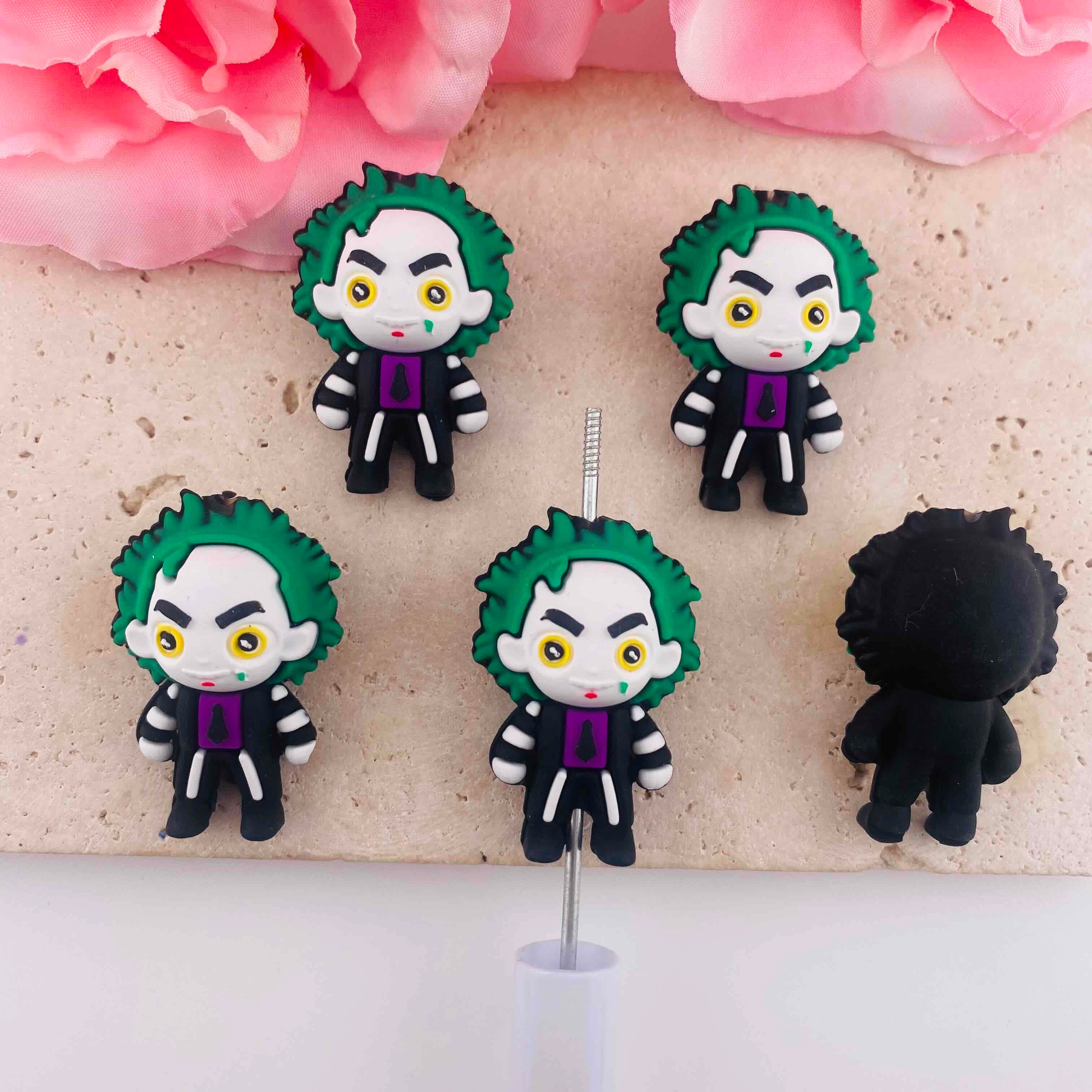 FS19904-About 25*36mm Beetlejuice Silicone Focal Beads