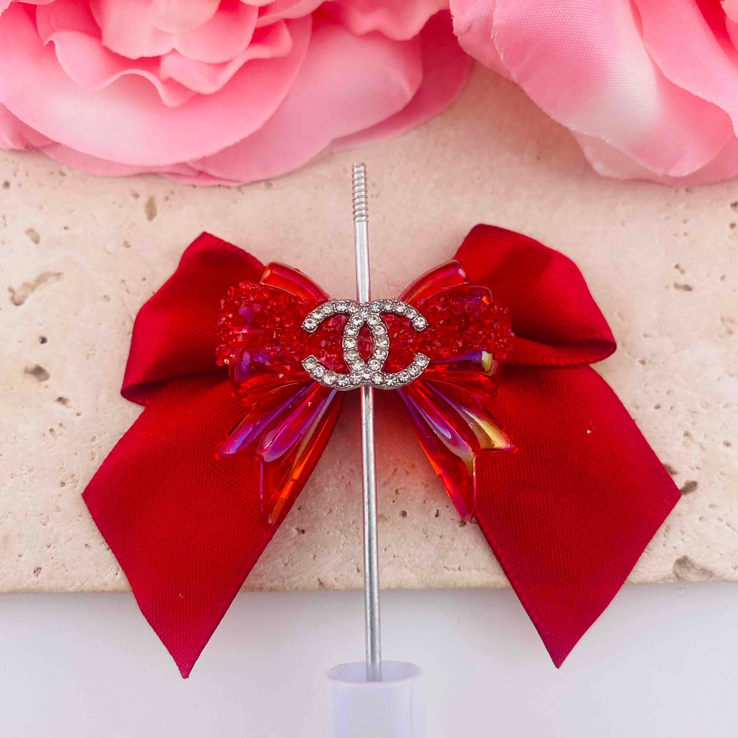 PP19784-About 32*37mm Rhinestone Bow Beads