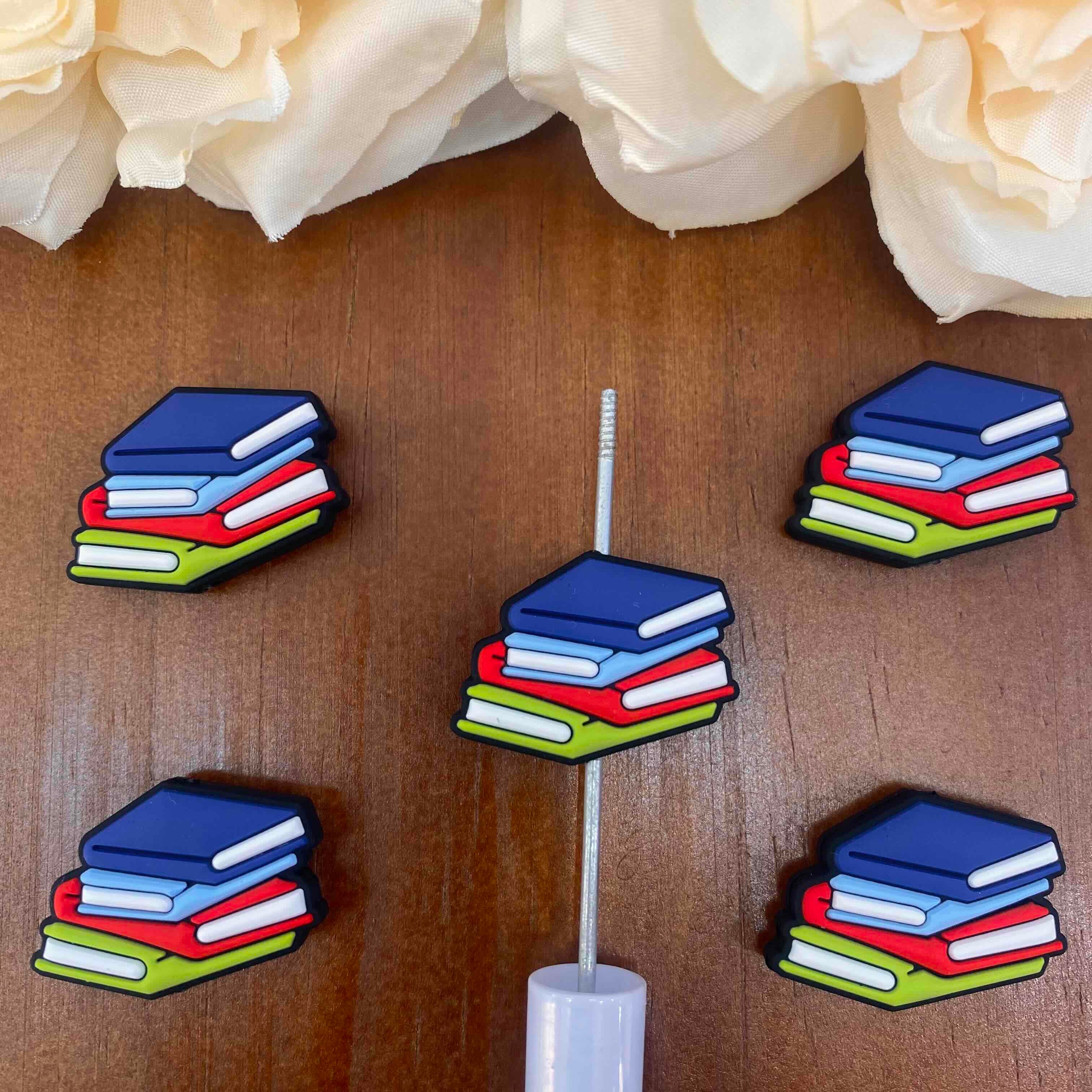 FS20420-Stack Book Flat Silicone Focal Beads