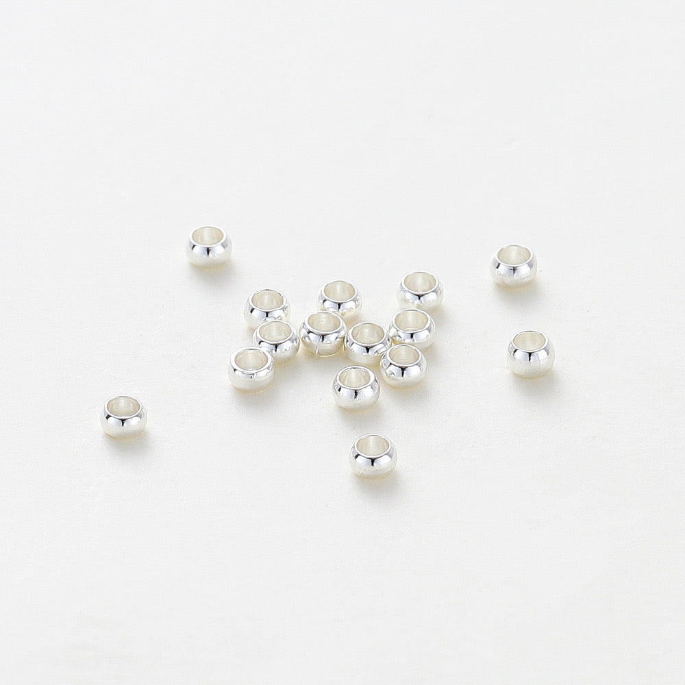 FS2367-2.5mm Sliver Crimp Beads For Making Keychain