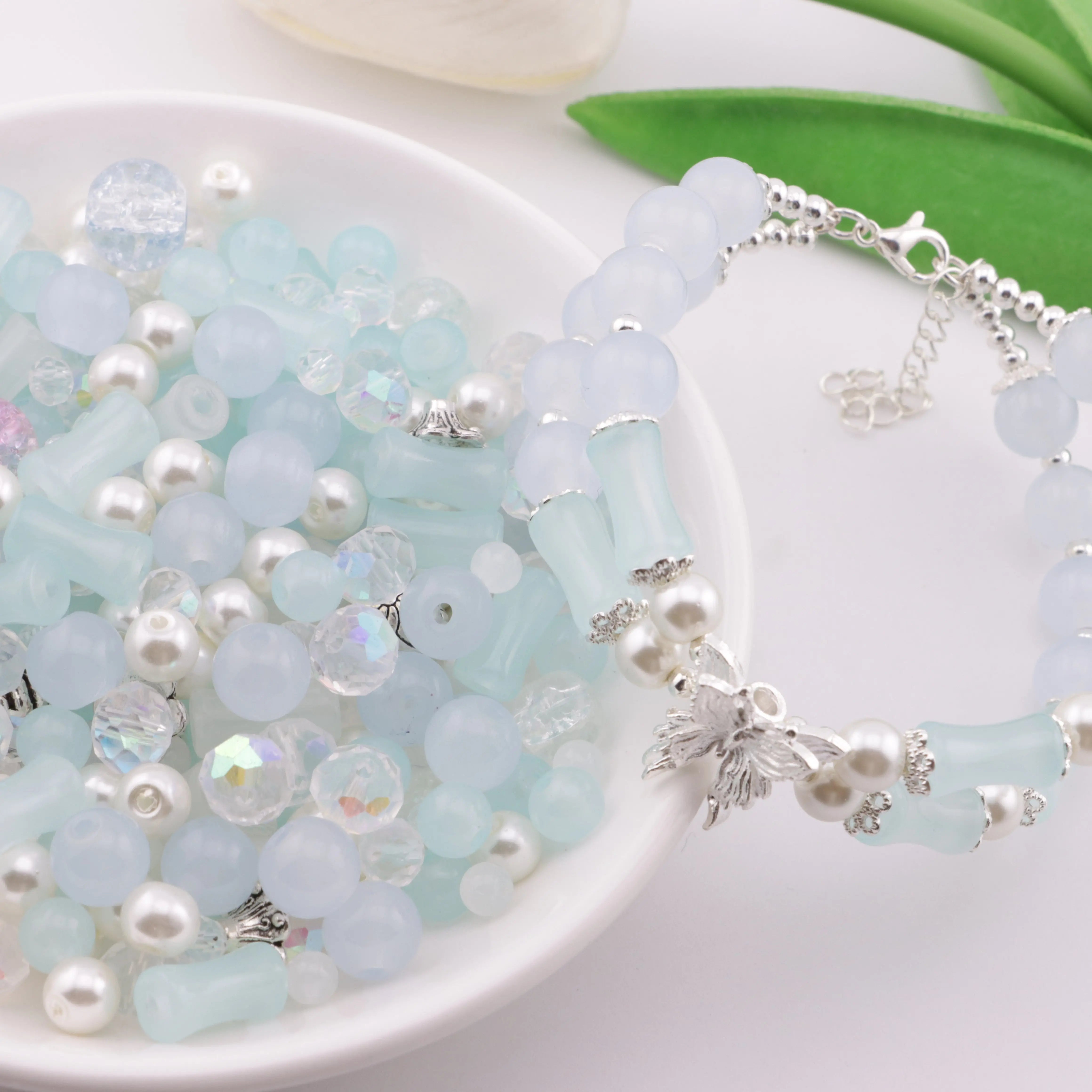 Blue-Style Mixed Glass Beads ZoeDIY Shop