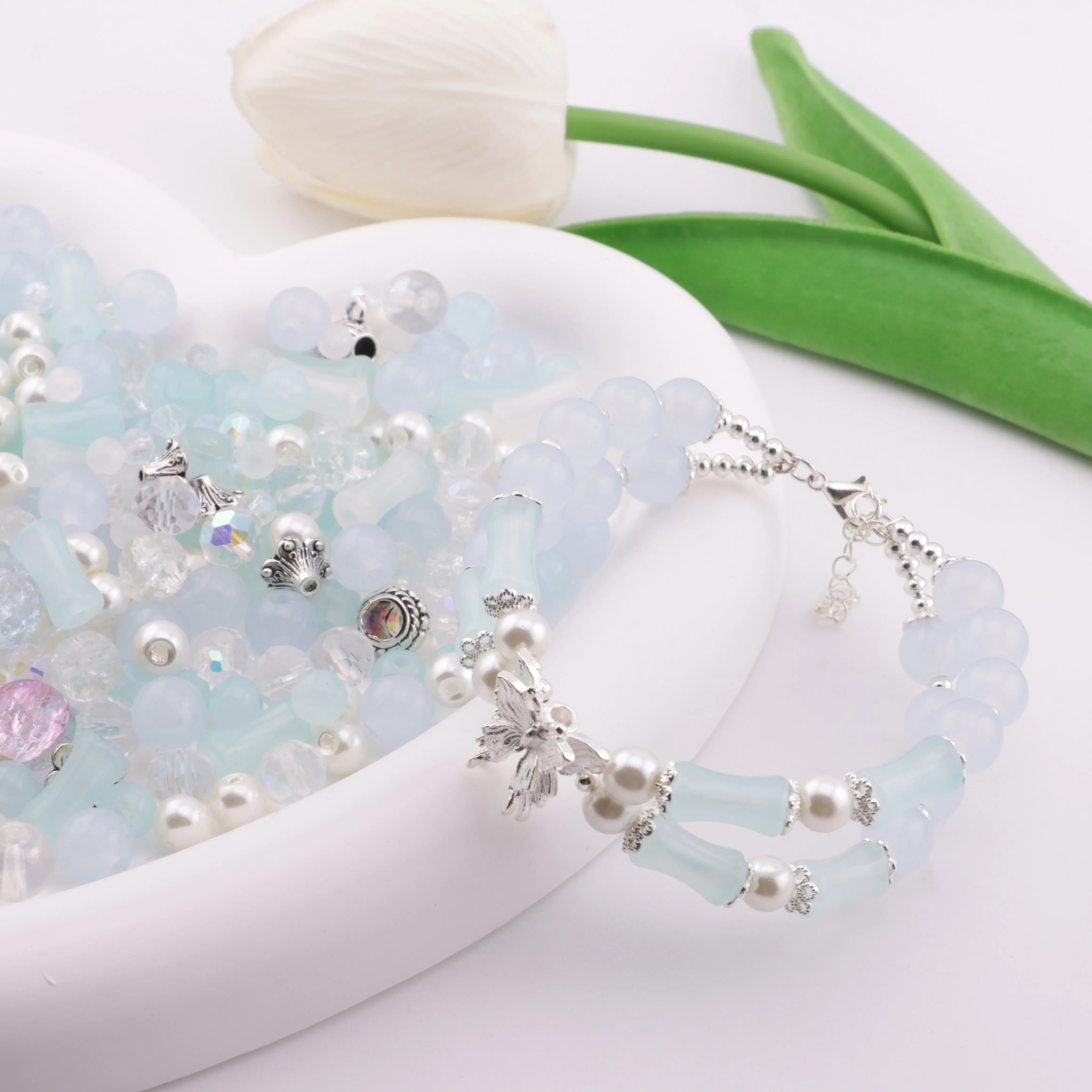 Blue-Style Mixed Glass Beads ZoeDIY Shop