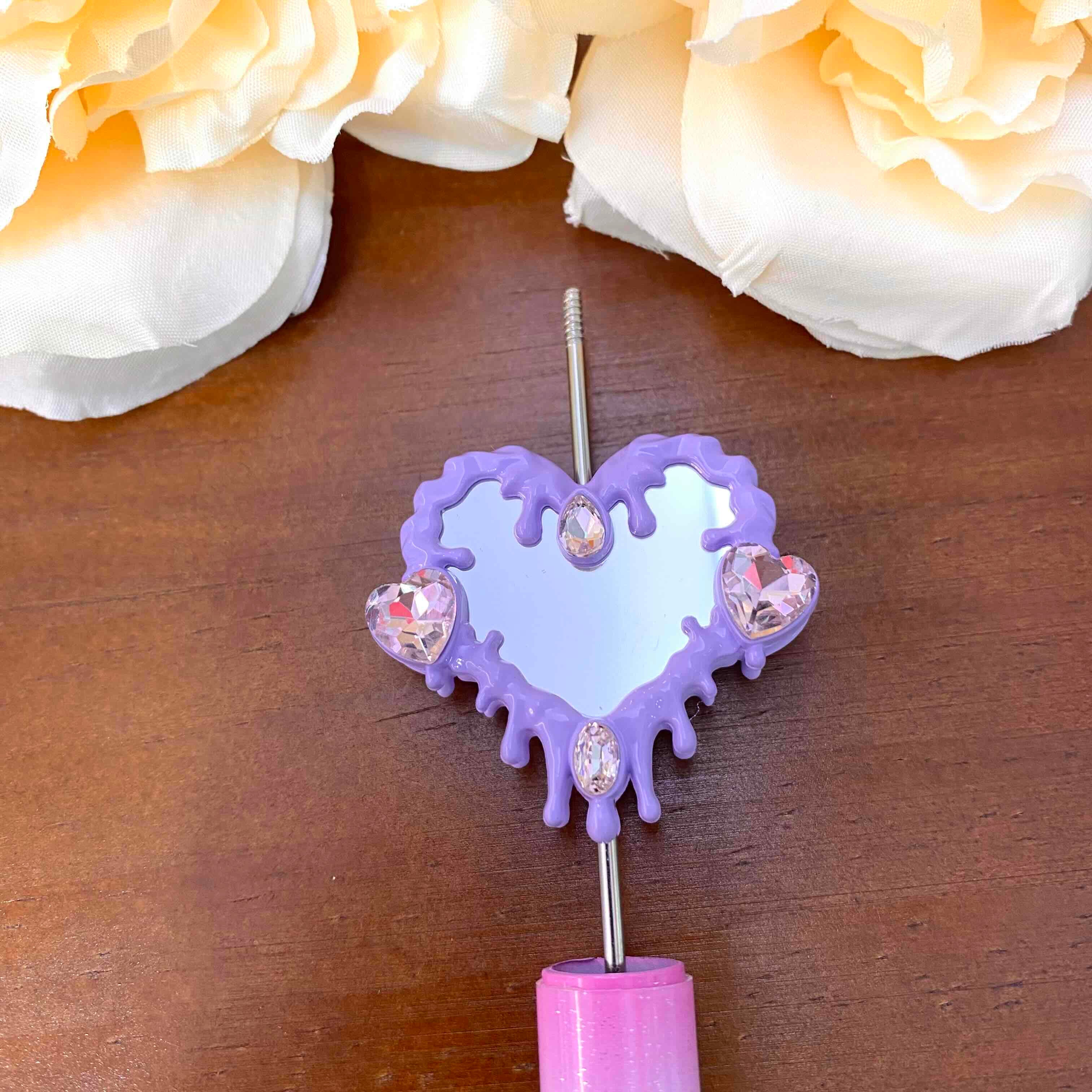 FS20631-Heart Mirror Metal Beads
